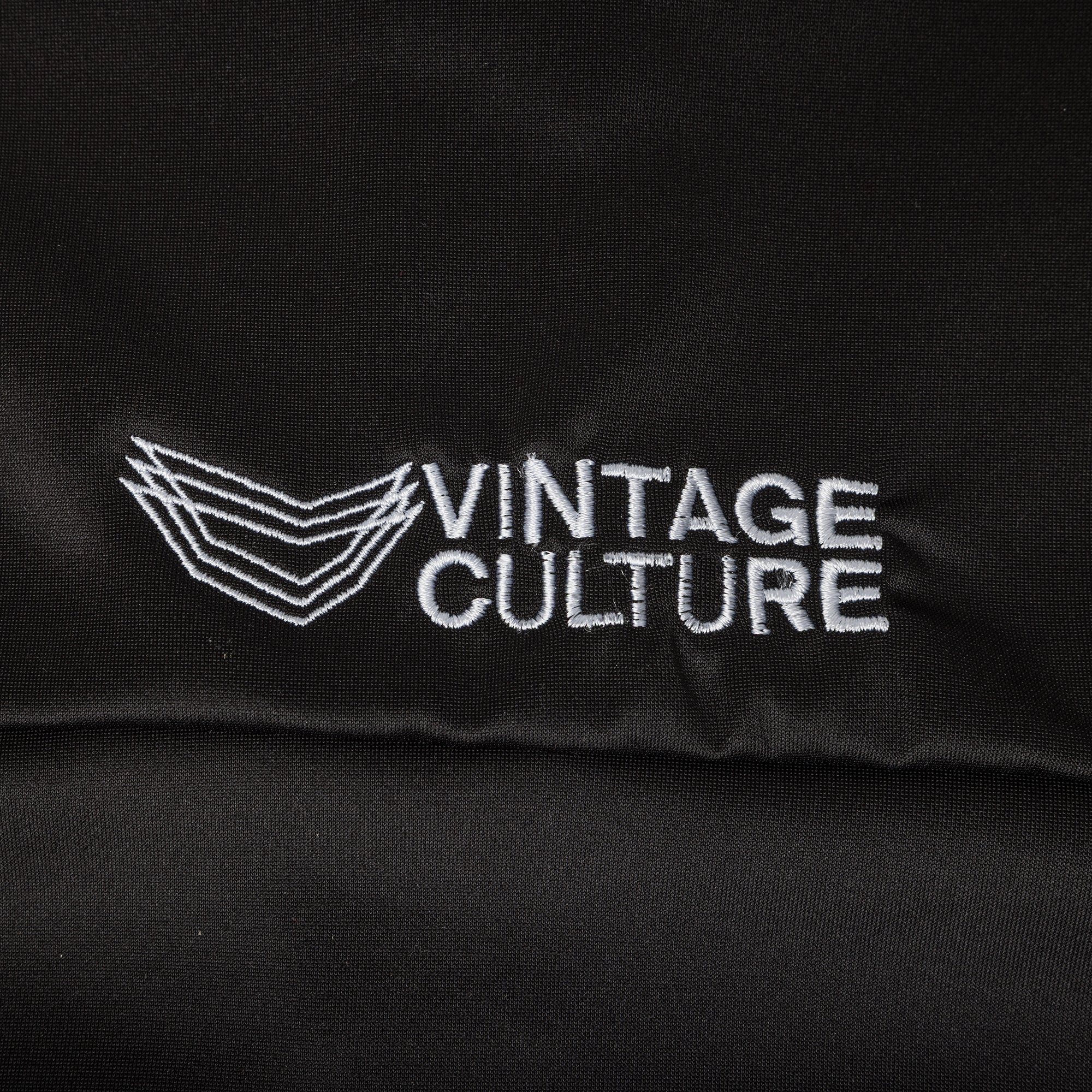 VINTAGE CULTURE X VON DUTCH LOVES HIGH NECK ZIP-UP TOP (BLACK)