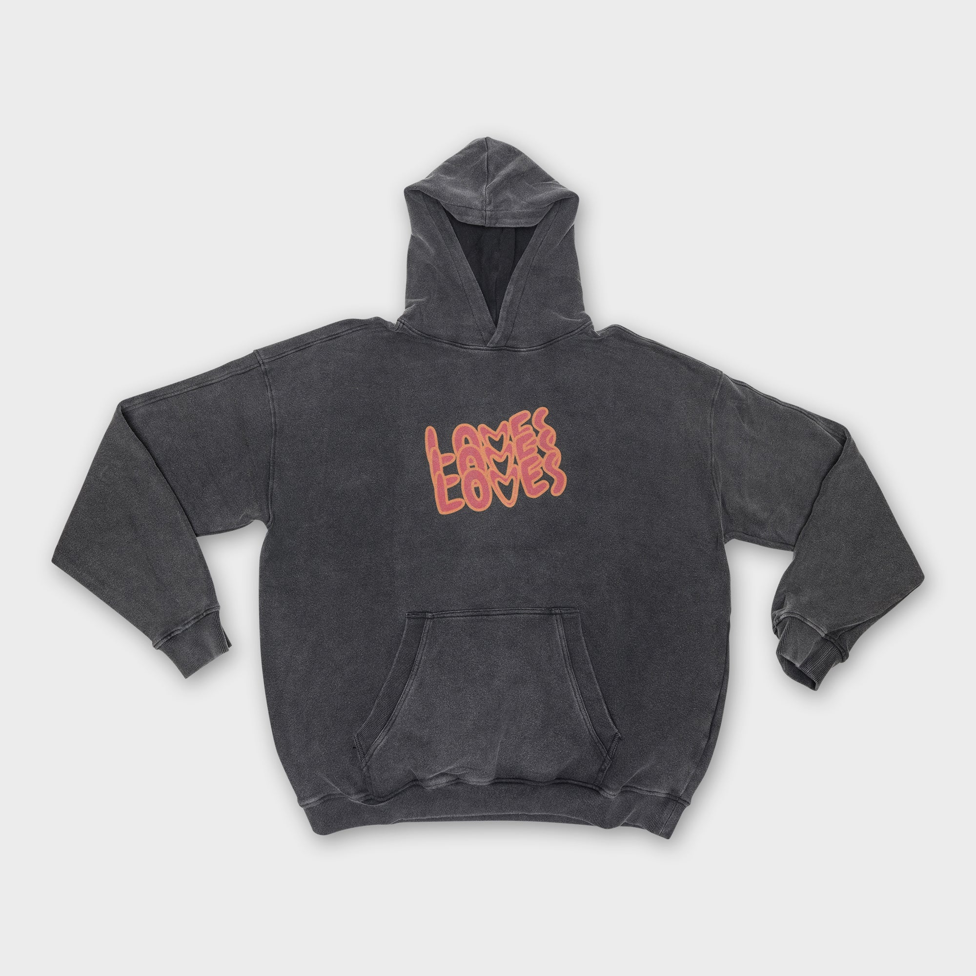 3 LOVES OVERSIZE HOODIE (BLACK)