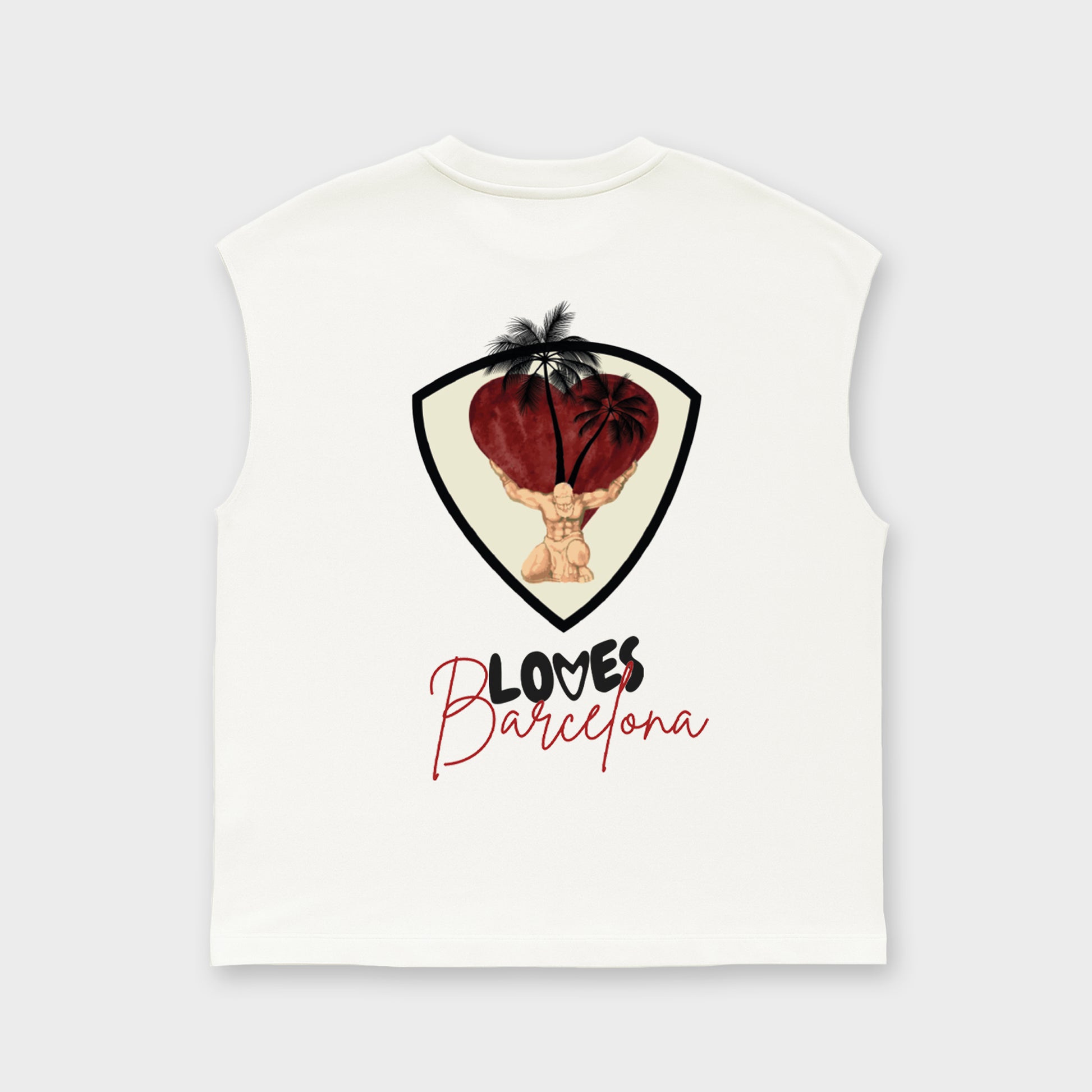 LOVES BARCELONA MUSCLE T (WHITE)