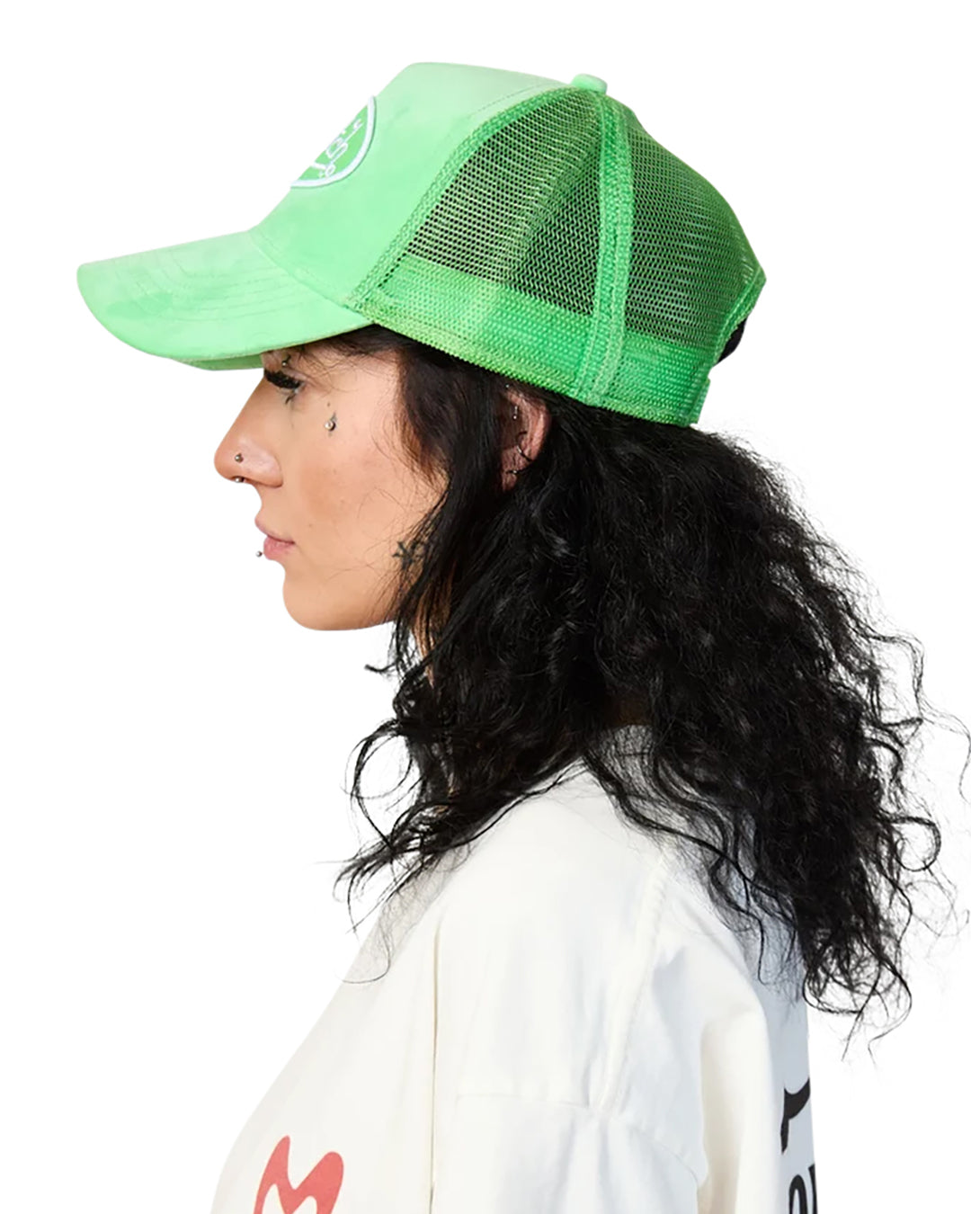 Von Dutch BRIGHT GREEN VELVET TRUCKER HAT
