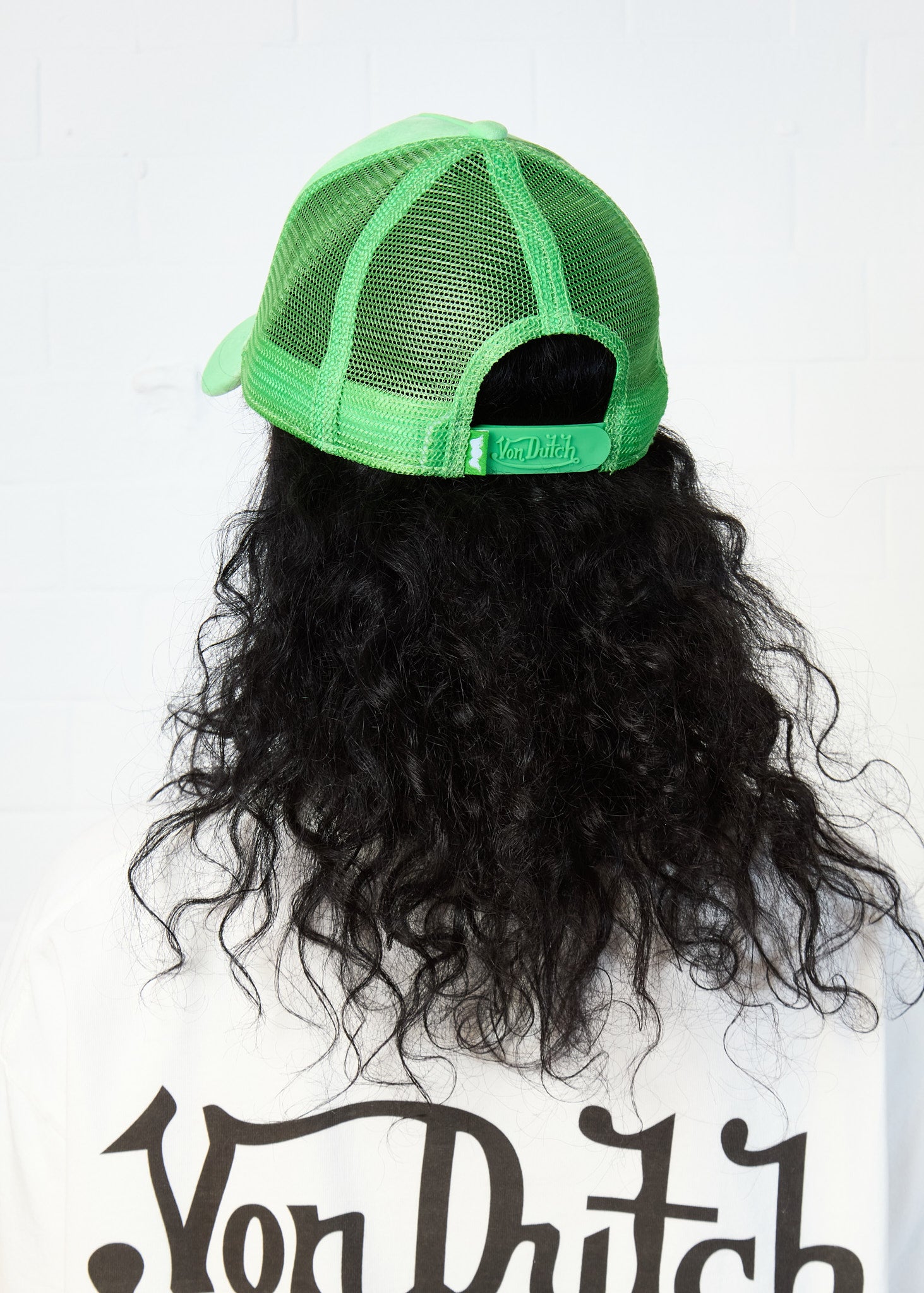 BRIGHT GREEN VELVET TRUCKER