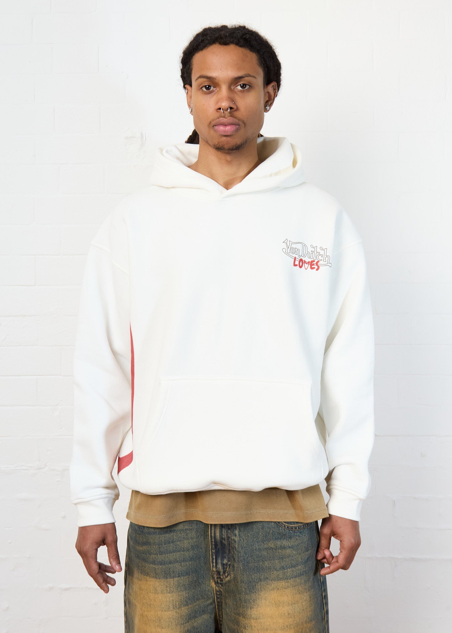 BROKEN HEART HOODIE (OVERSIZE WHITE)