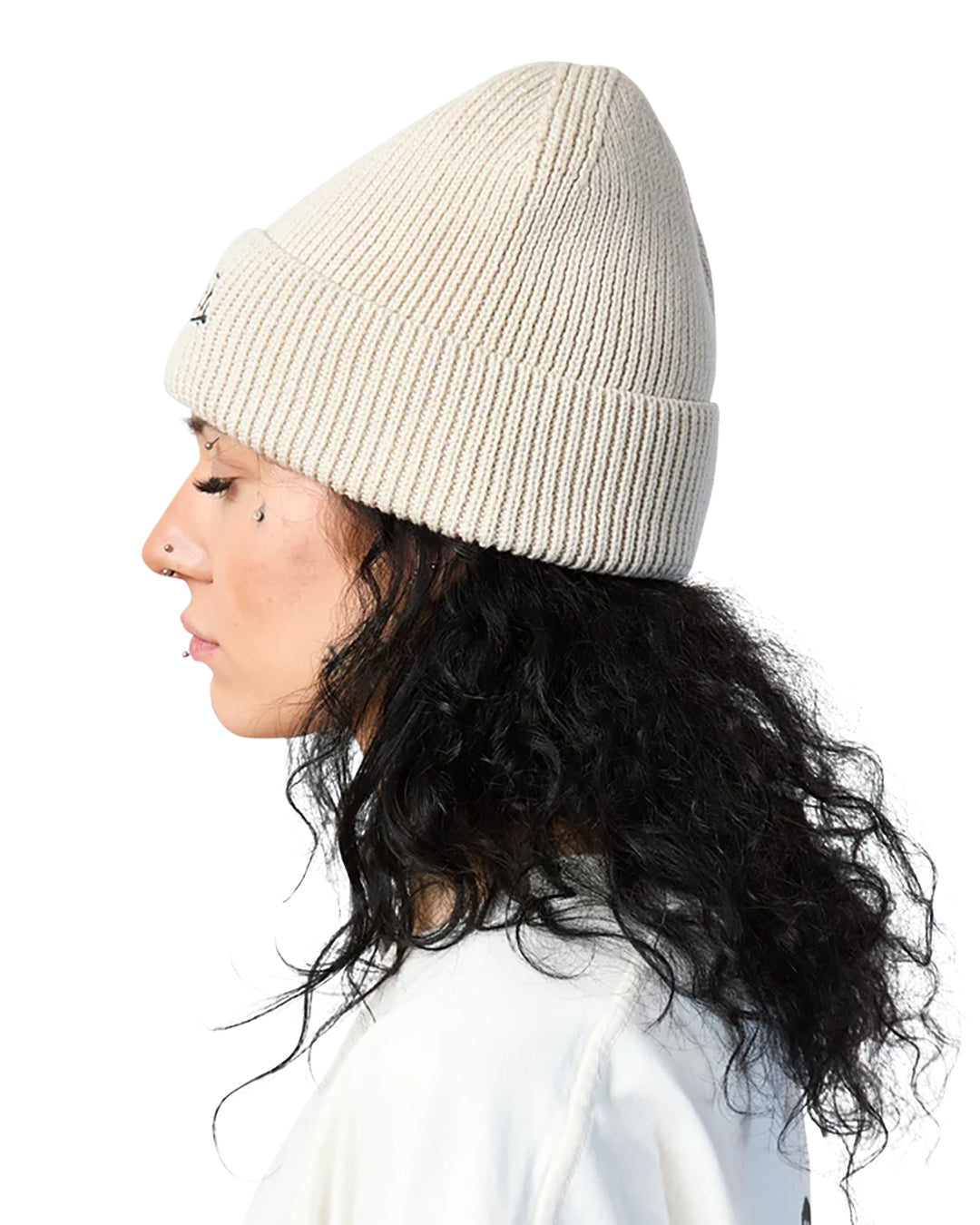 Von Dutch Loves BEANIE in LIGHT BEIGE