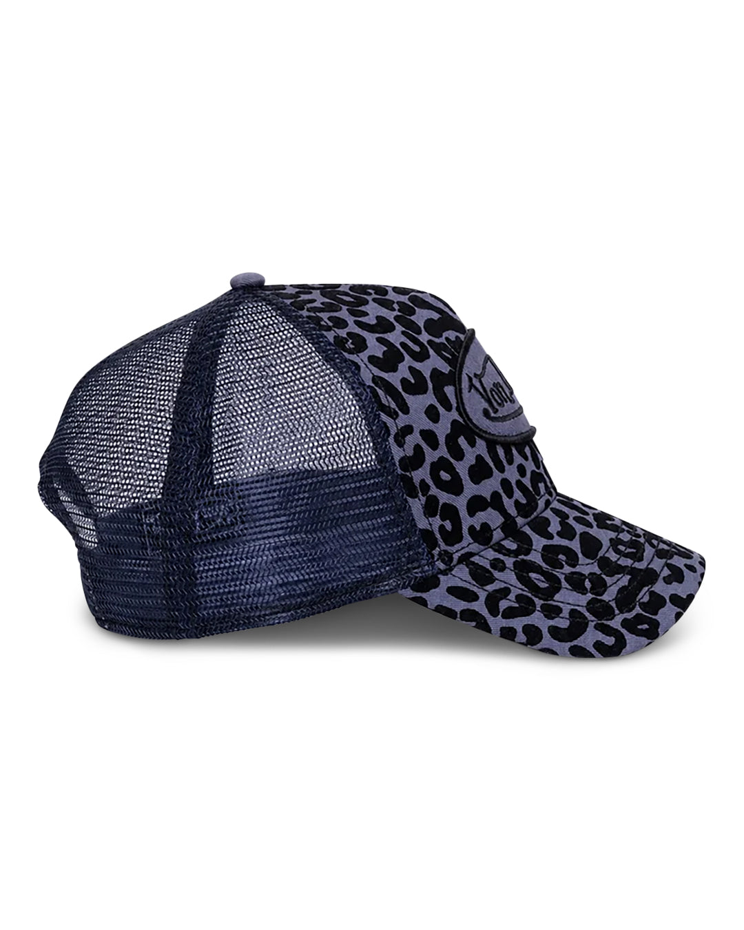 Von Dutch NAVY LEOPARD LOGO TRUCKER HAT