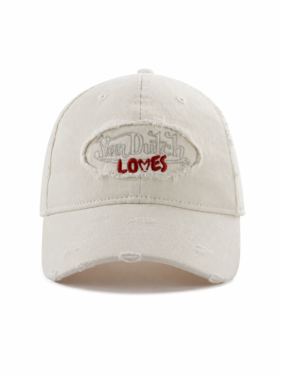 VON DUTCH LOVES WHITE DISTRESSED DAD HAT