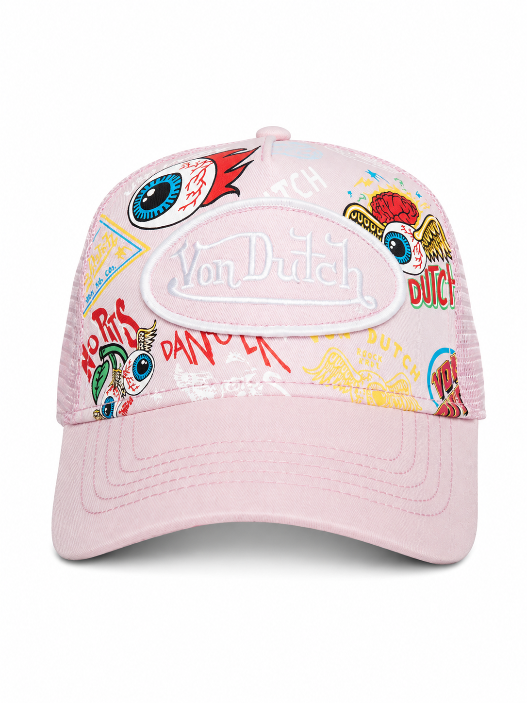 Von dutch Logo JAX print PINK Trucker Hat