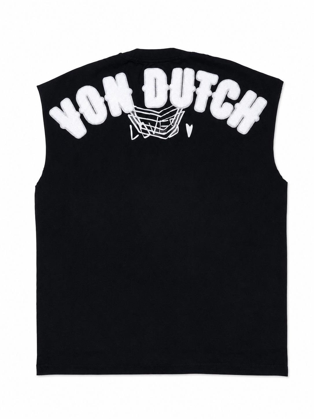 VINTAGE CULTURE X VON DUTCH LOVES MUSCLE T-SHIRT in BLACK