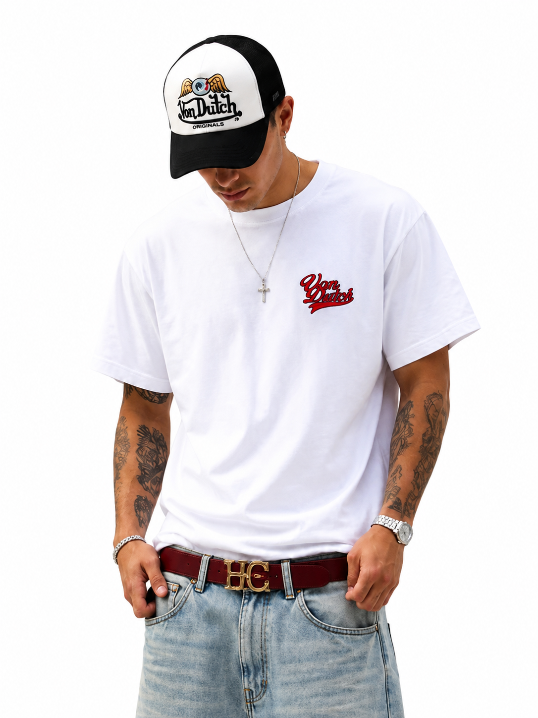 Von Dutch "95" T-shirt in WHITE UNISEX