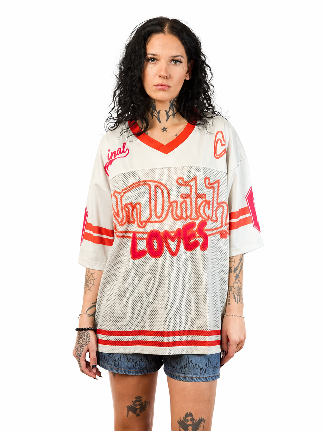 Von dutch love FOOTBALL JERSEY PUTTY & ORANGE