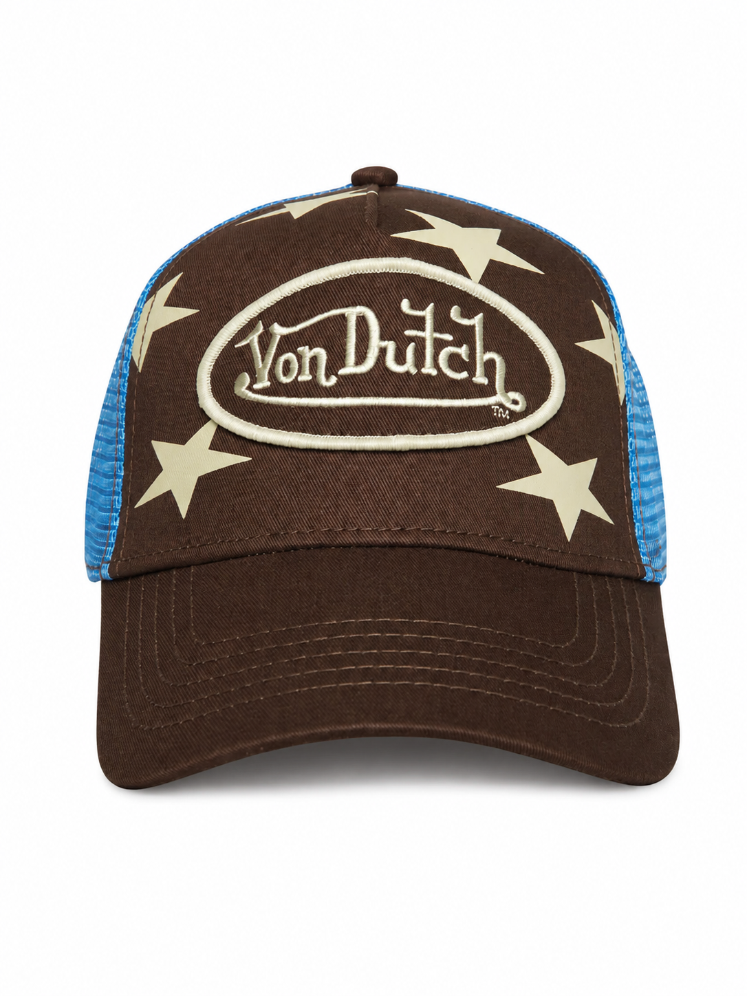 Von Dutch AMERICANA  BLUE AND BROWN TRUCKER HAT
