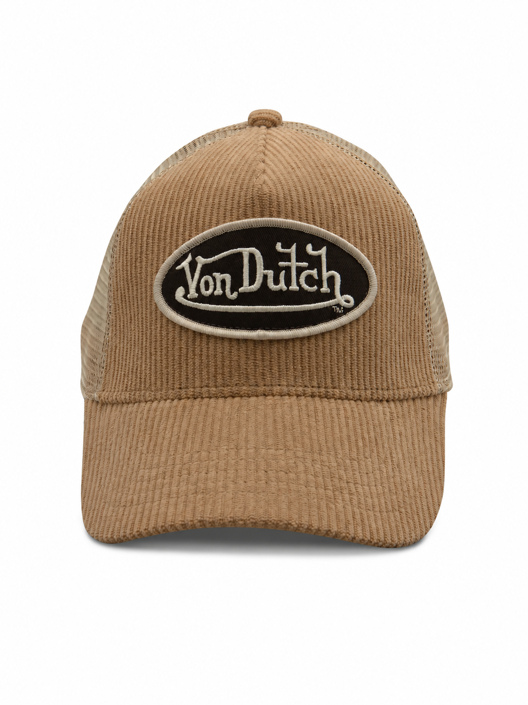 Von Dutch American CORDUTCH Light Brown Trucker Hat