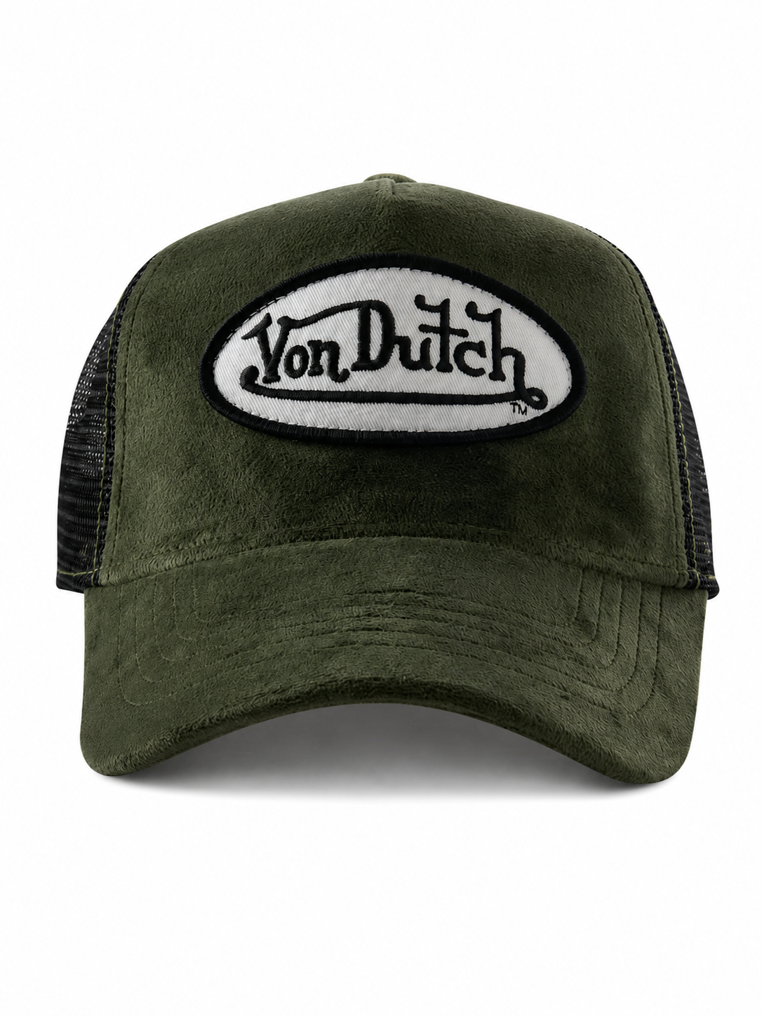 Von dutch OLIVE VELVET TRUCKER HAT