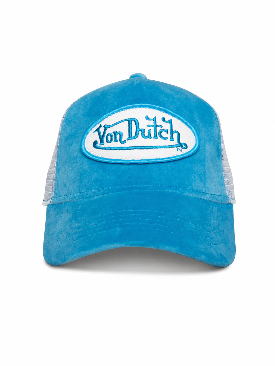 Von Dutch CERULEAN VELVET TRUCKER HAT