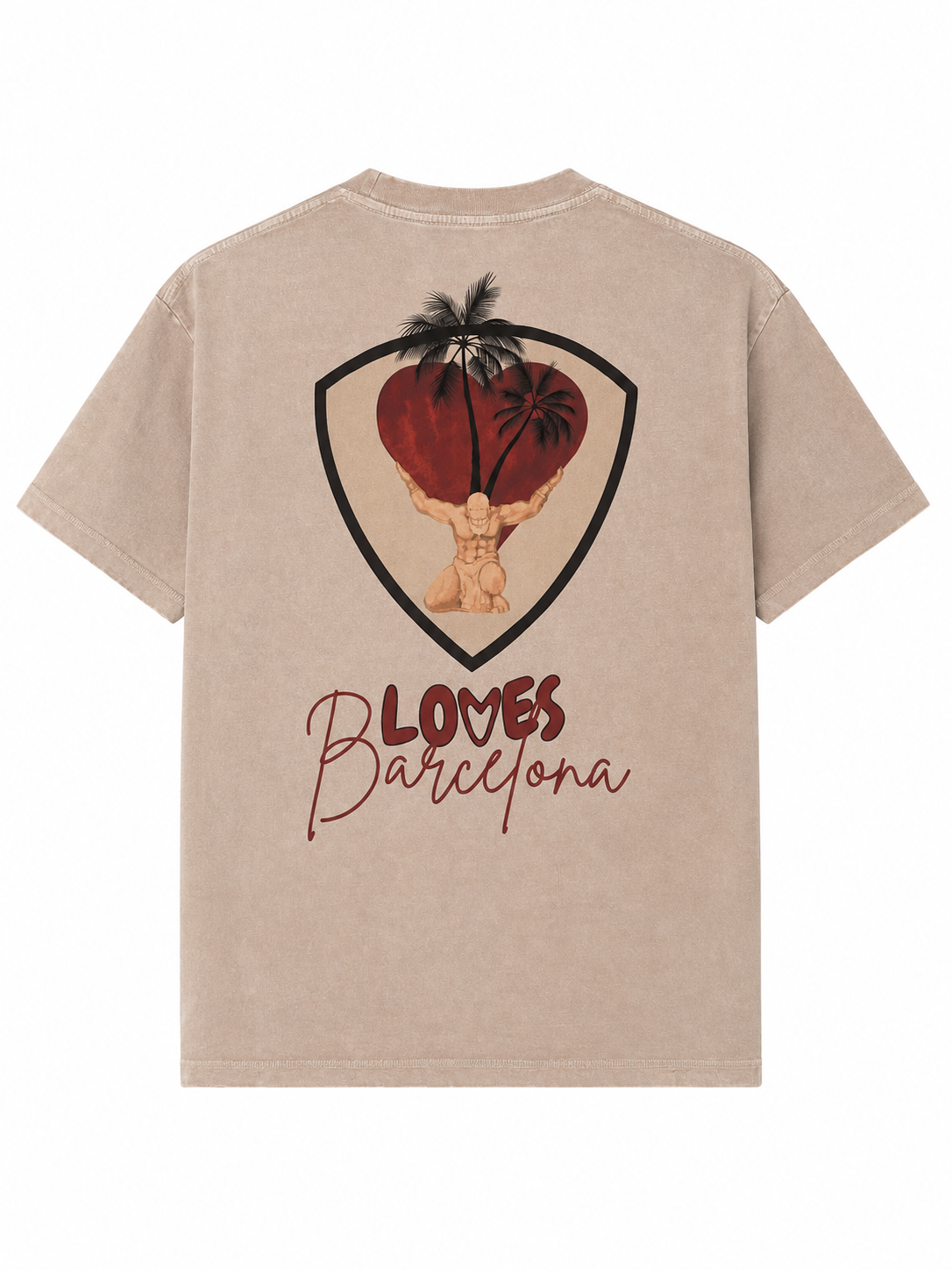 Von Dutch LOVES Barcelona ATLAS TEE COTTON in BEIGE