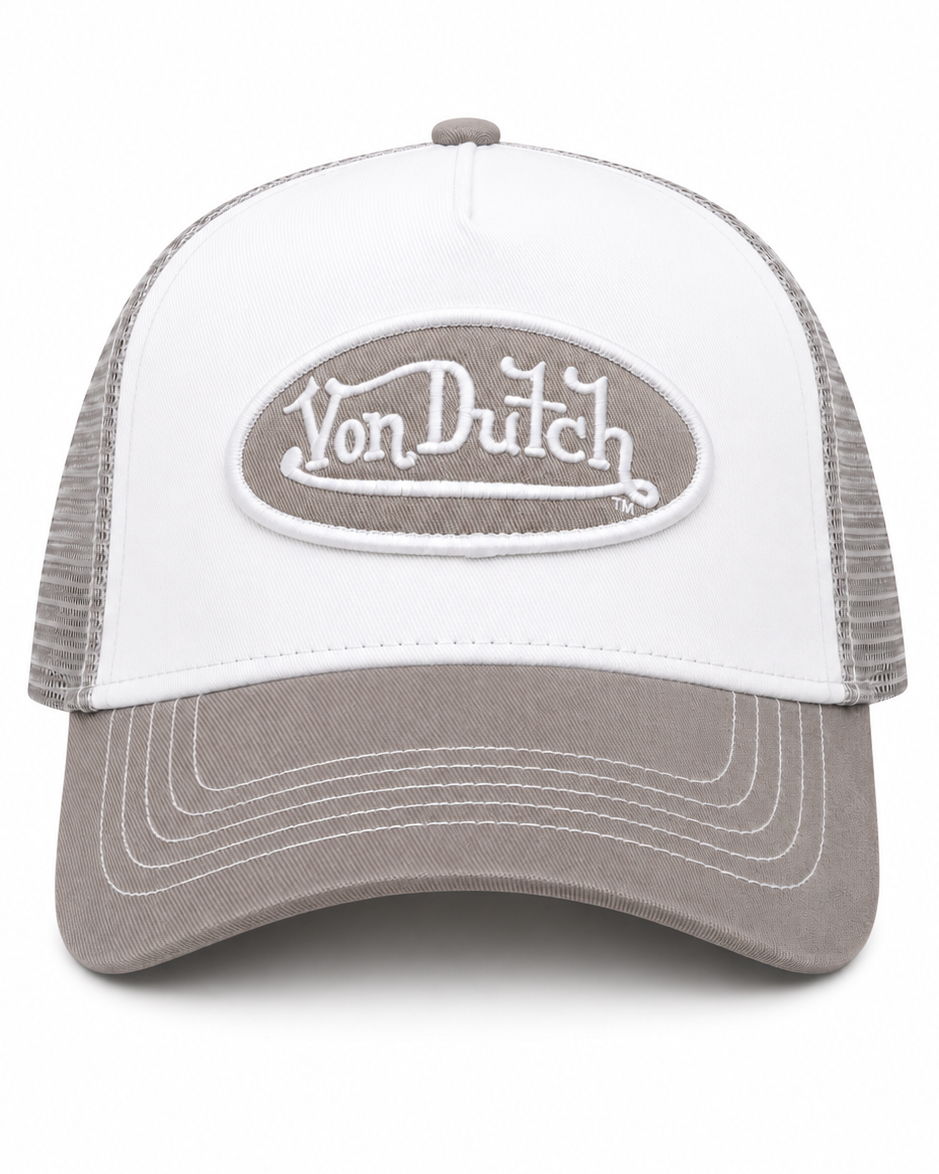 WHITE & LT GREY TRUCKER