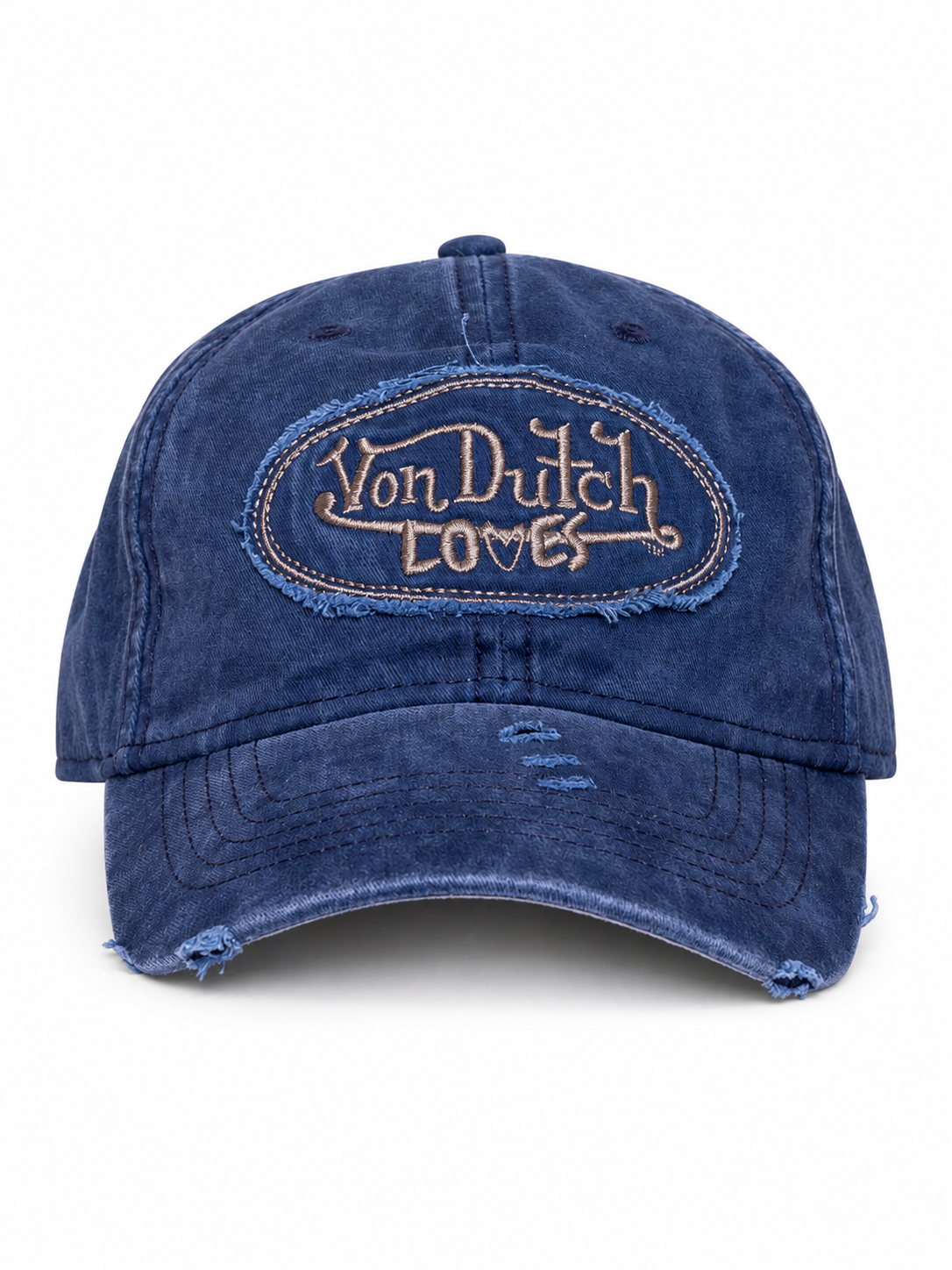 VON DUTCH LOVES NAVY DISTRESSED DAD HAT