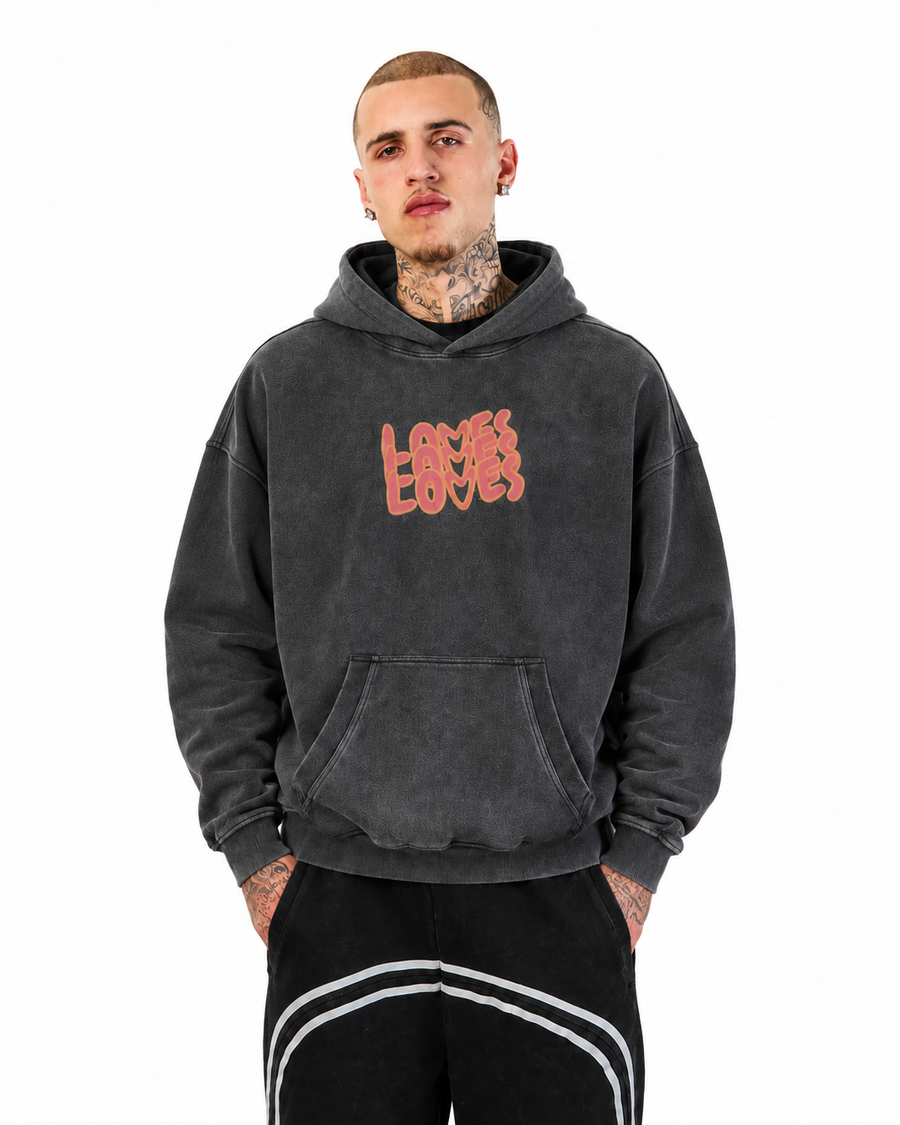 Von Dutch Loves THREE LOVES COTTON BLACK HOODIE