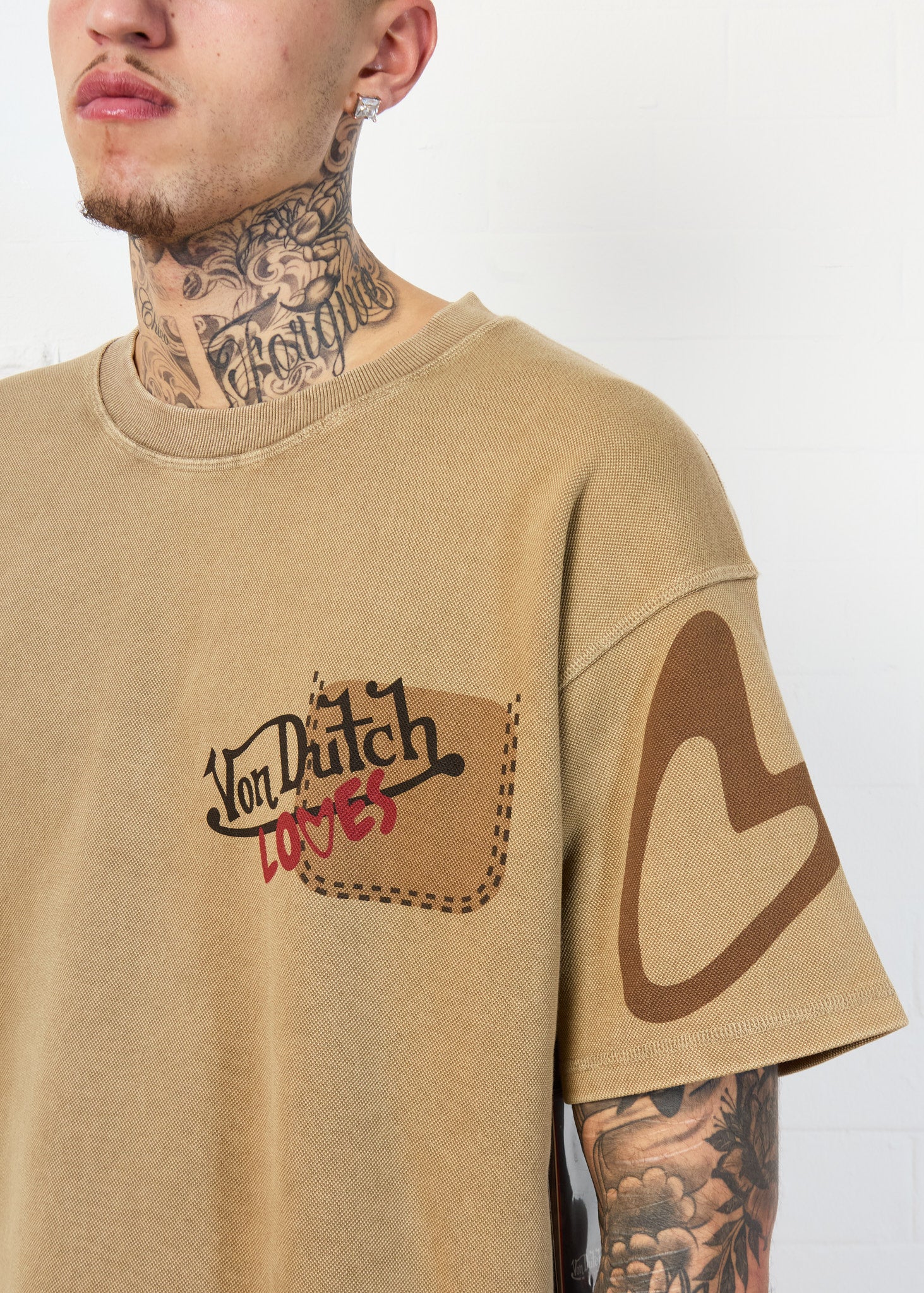 FAUX POCKET TEE (CAMEL)