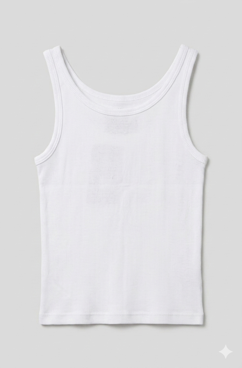 CROPPED TANK WITH RED LOGO