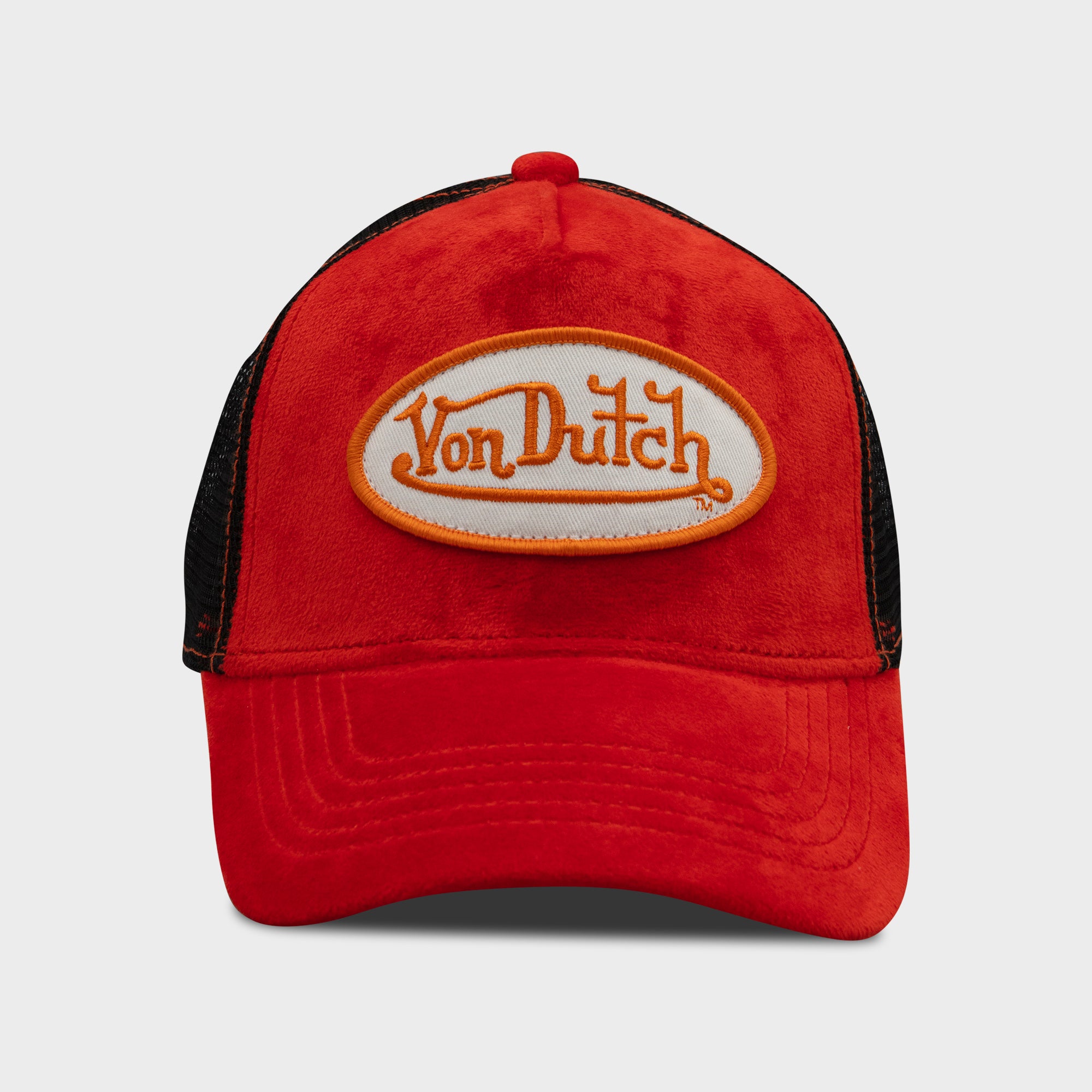 CLASSIC VELVET TRUCKER (RED/ORANGE LOGO)