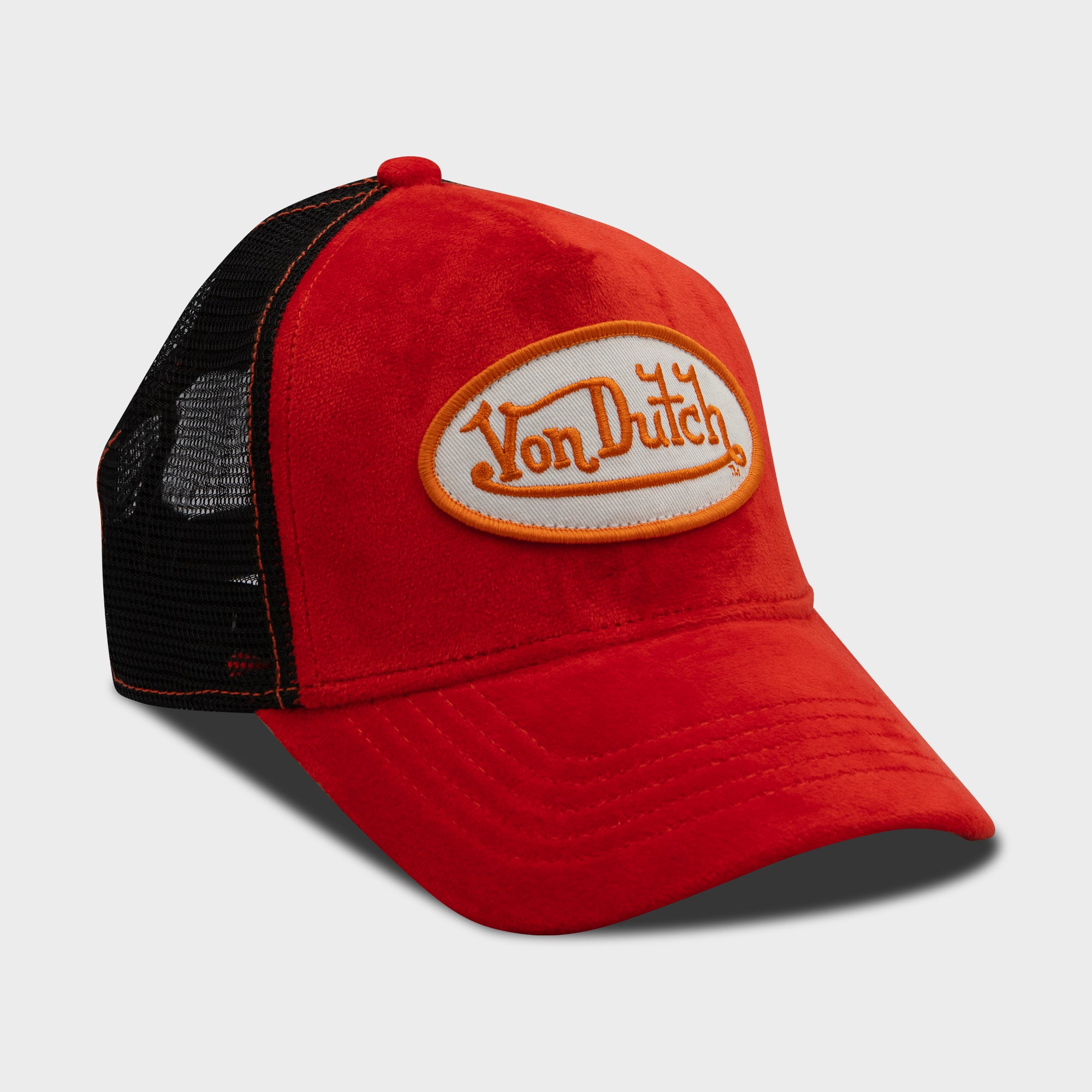 CLASSIC VELVET TRUCKER (RED/ORANGE LOGO)