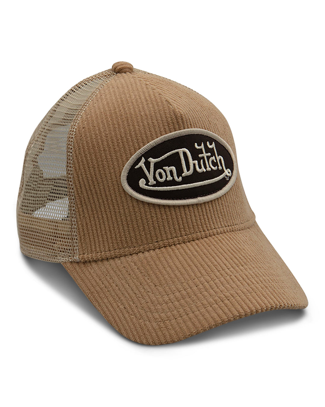 Von Dutch American CORDUTCH Light Brown Trucker Hat