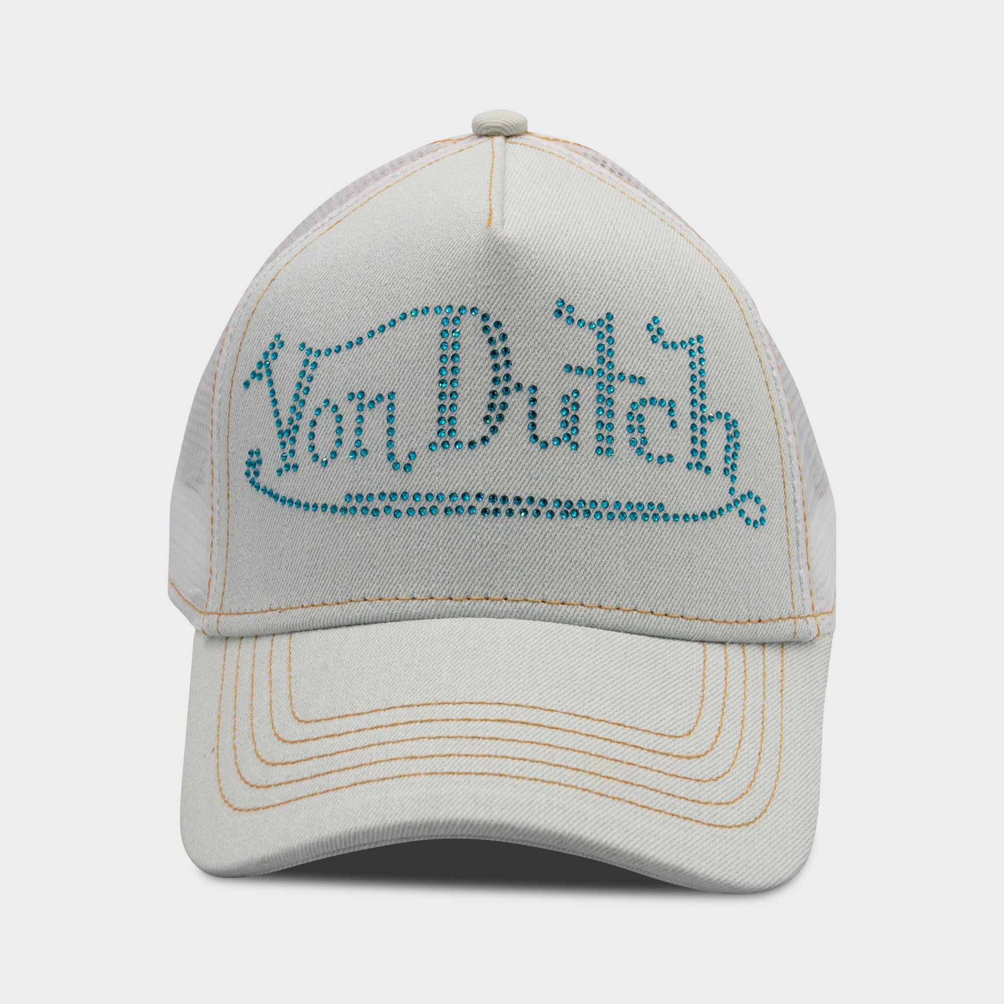 HALF-BLUE BLING TRUCKER