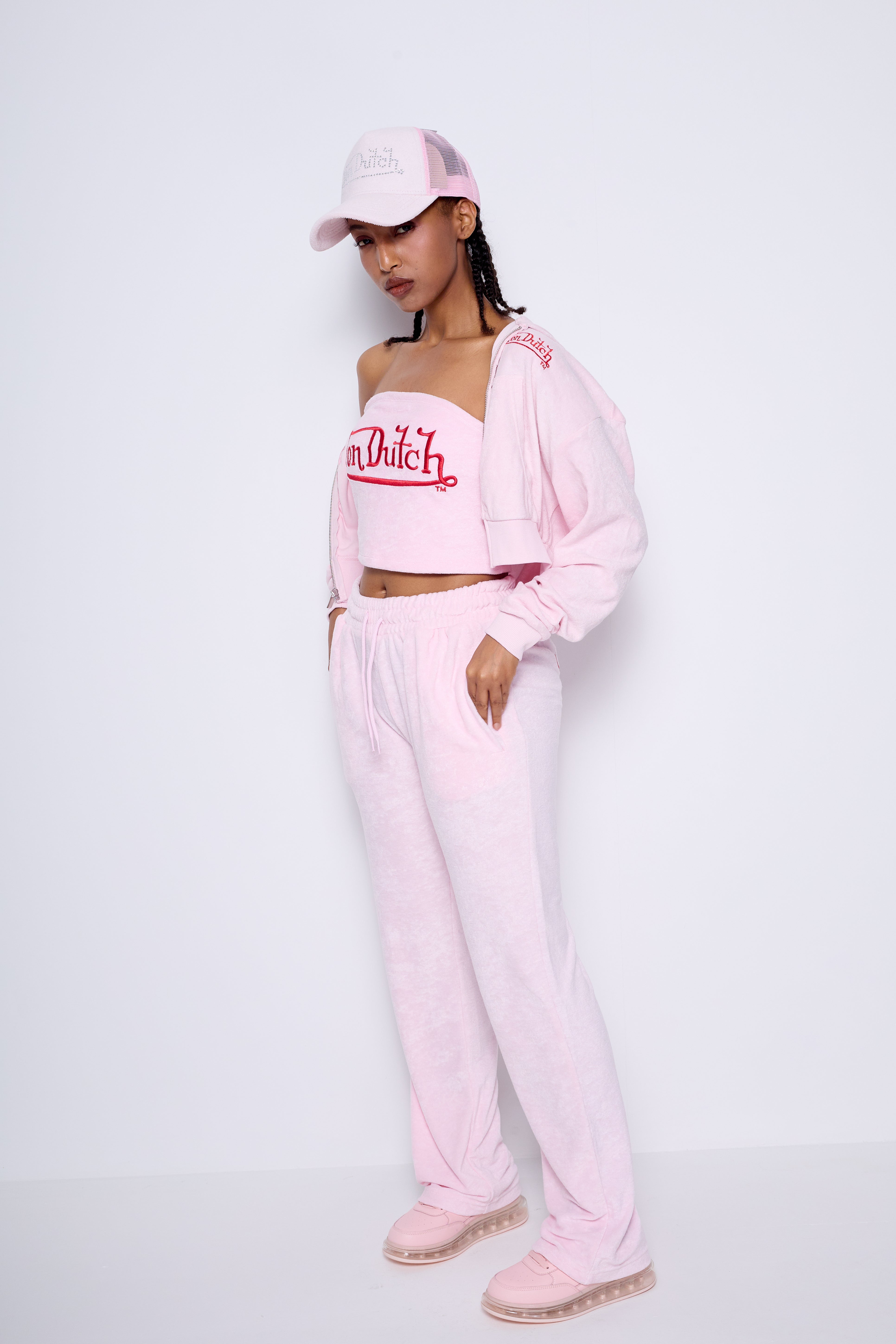 CALIFORNIA VELOUR PINK JOGGERS