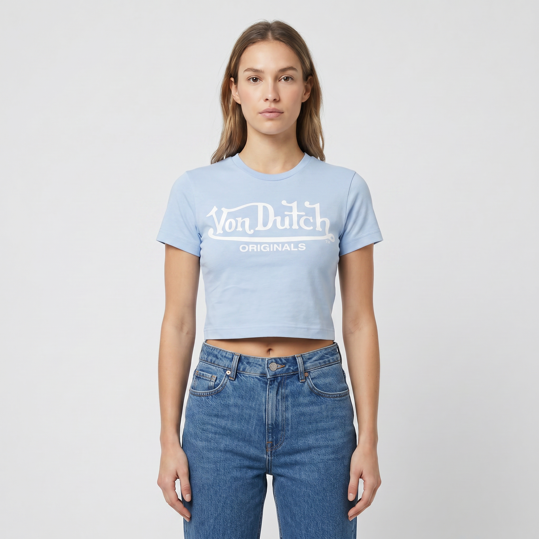 CROPPED BLUE BABY TEE