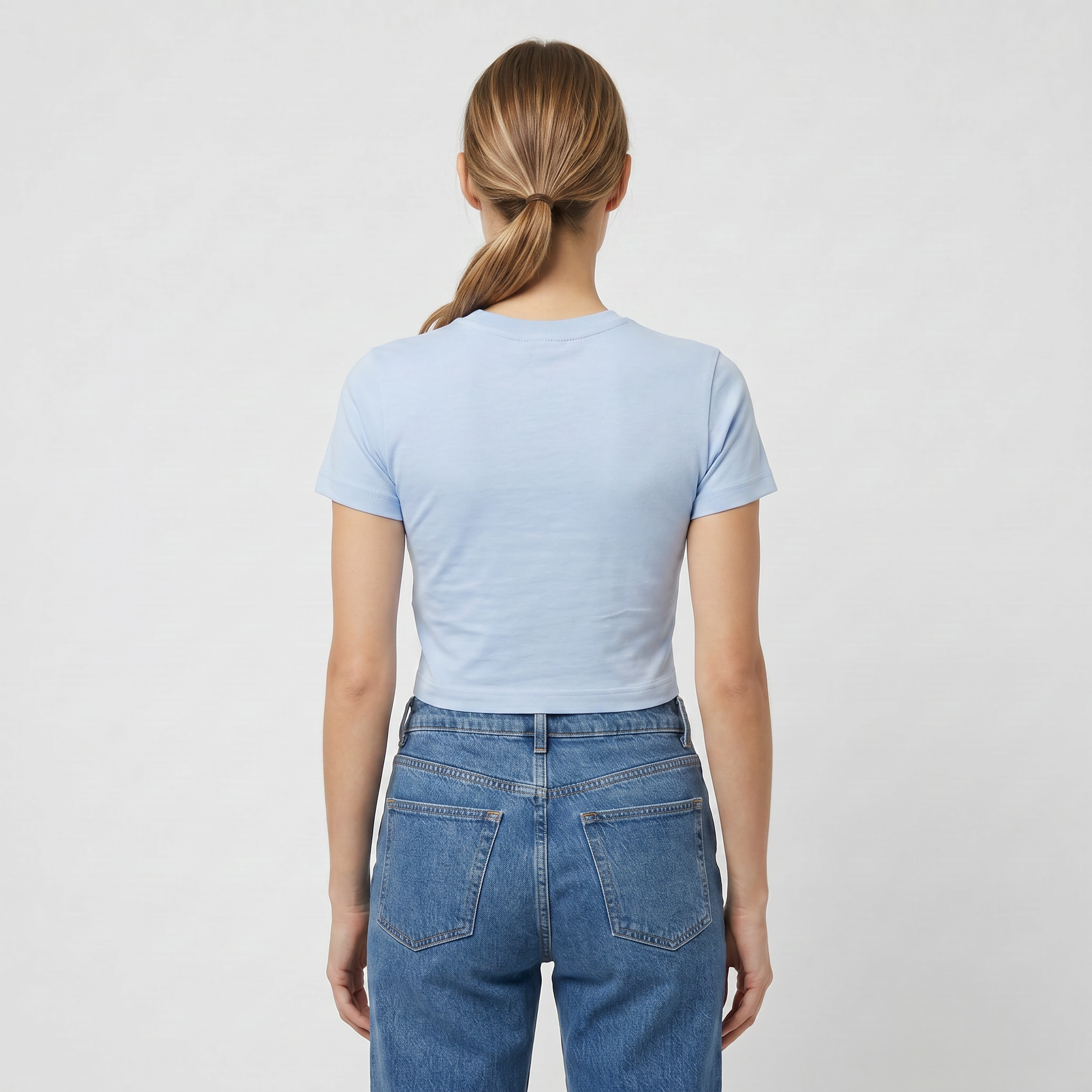 CROPPED BLUE BABY TEE