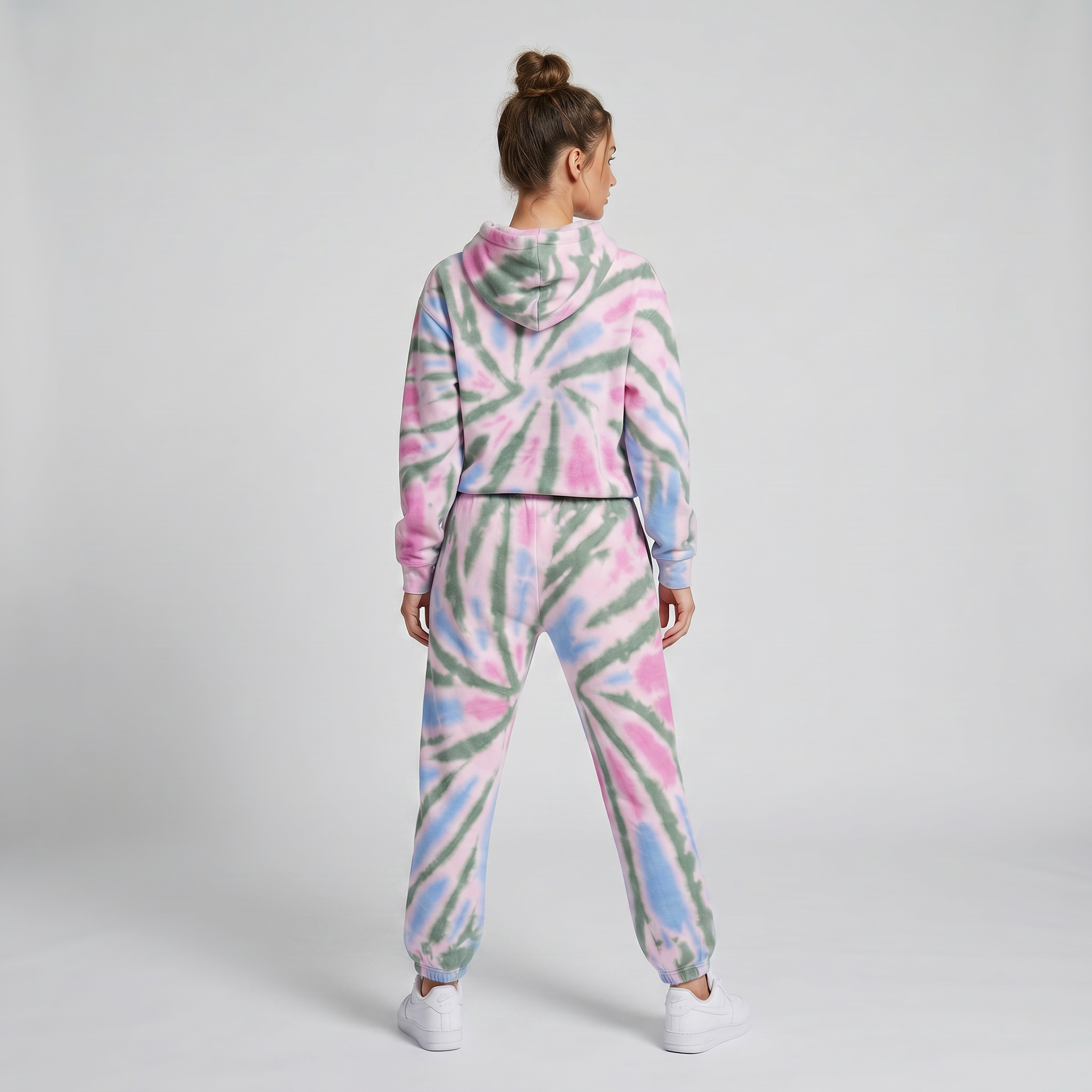 TIE-DYE HOODIE (GREEN BLUE PINK)