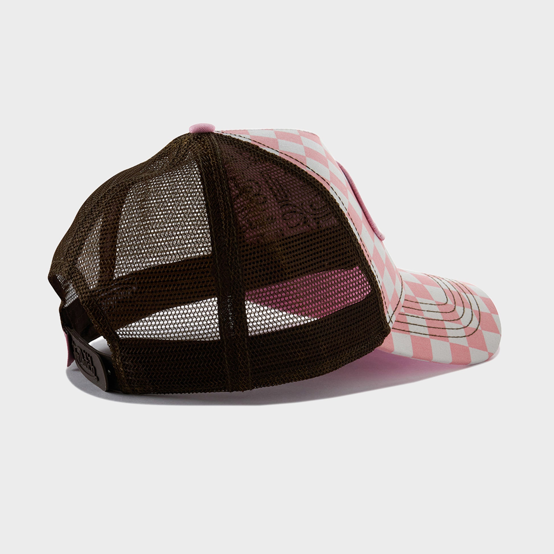 CLASSIC TRUCKER IN PINK CHEQUERBOARD