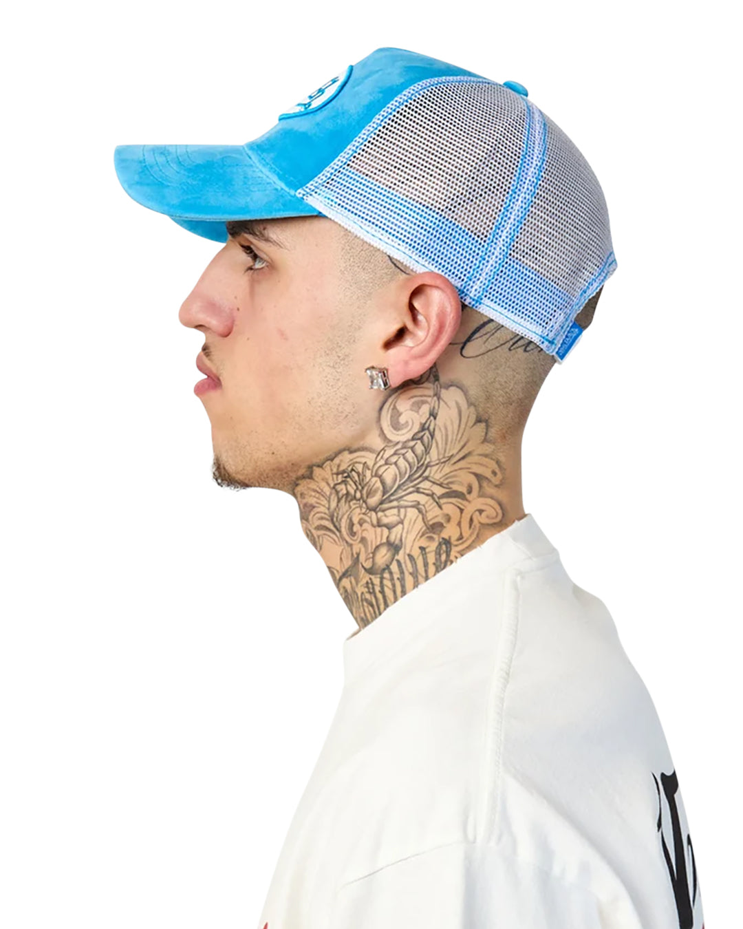 Von Dutch CERULEAN VELVET TRUCKER HAT