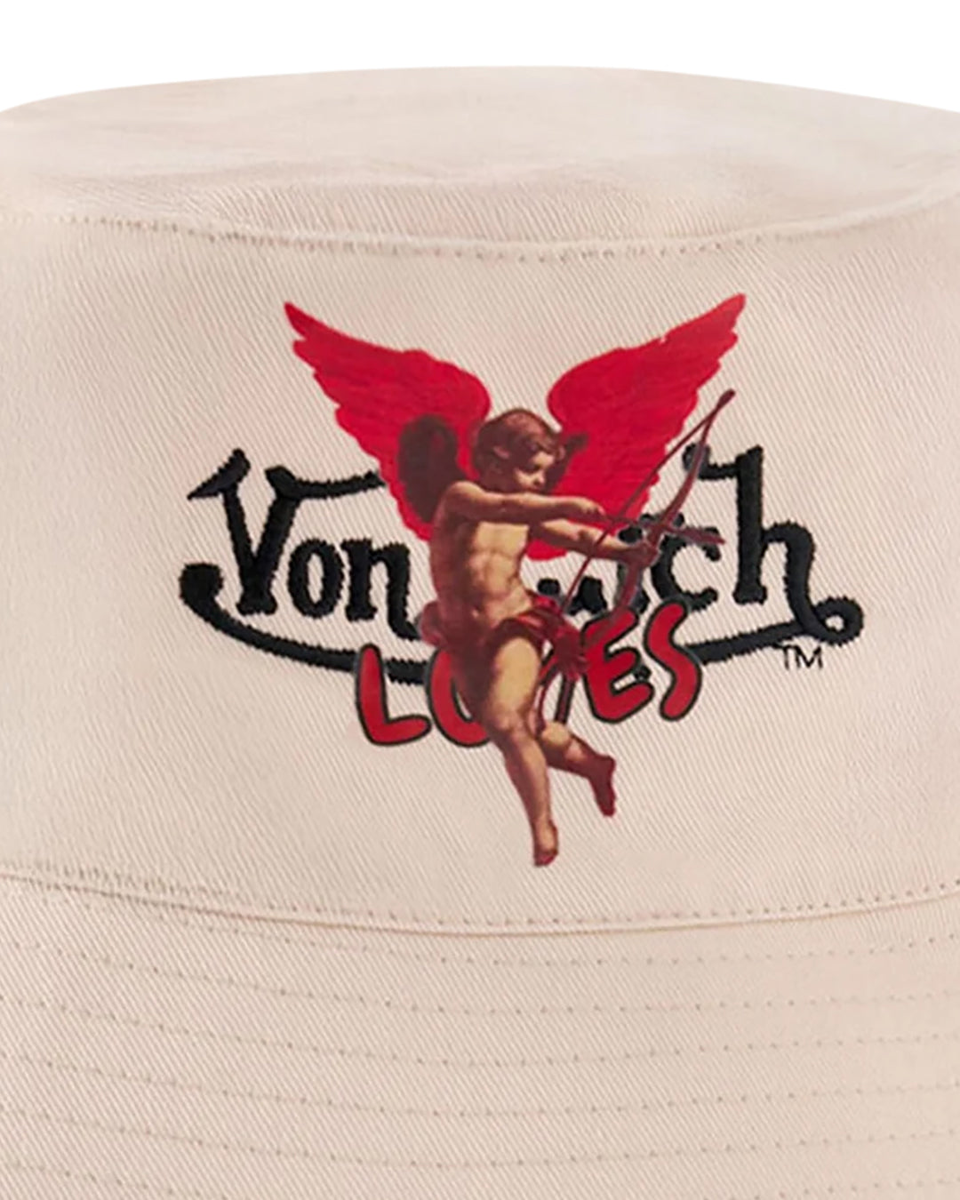 VON DUTCH LOVES ANGEL BUCKET HAT IN BEIGE