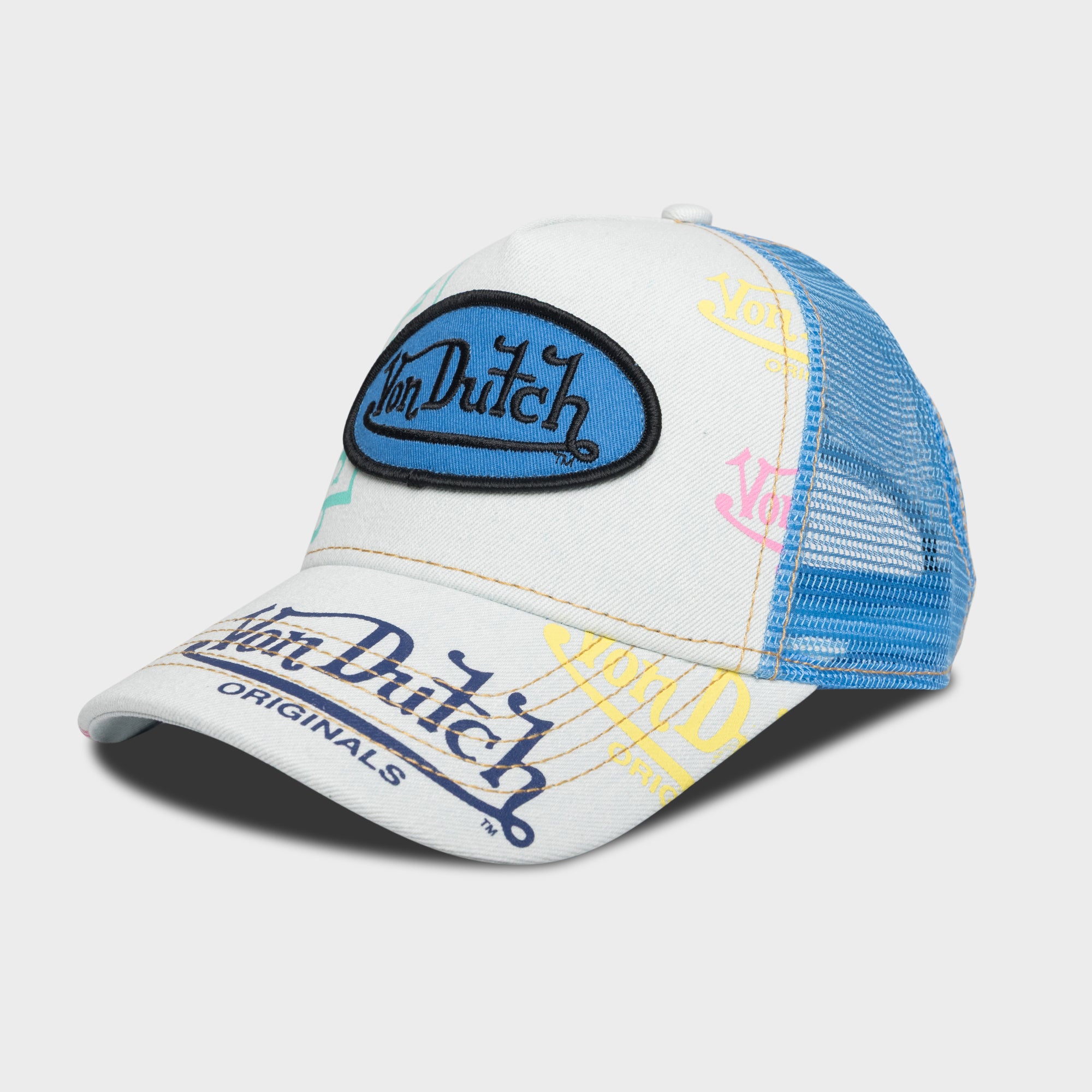 TAGGED TRUCKER (HALF BLUE)