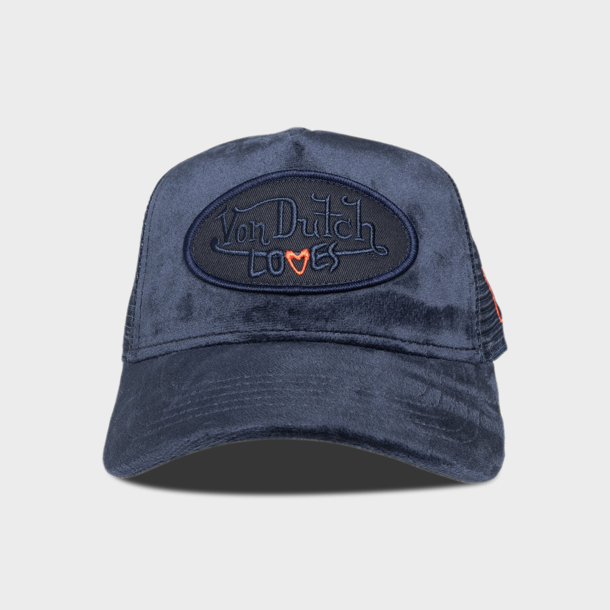 SMALL HEART NAVY VELVET