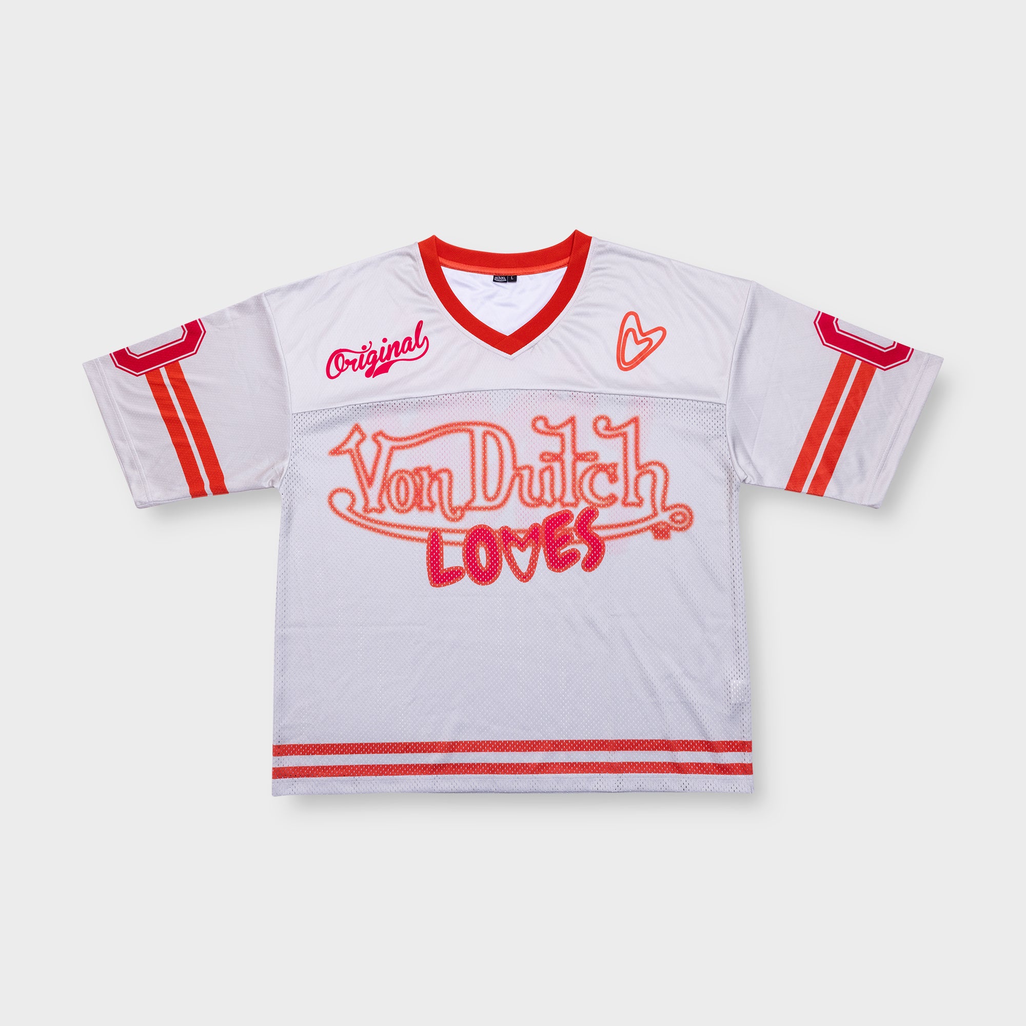 CLASSIC LOVES AMERICAN FOOTBALL JERSEY IN PUTTY & ORANGE
