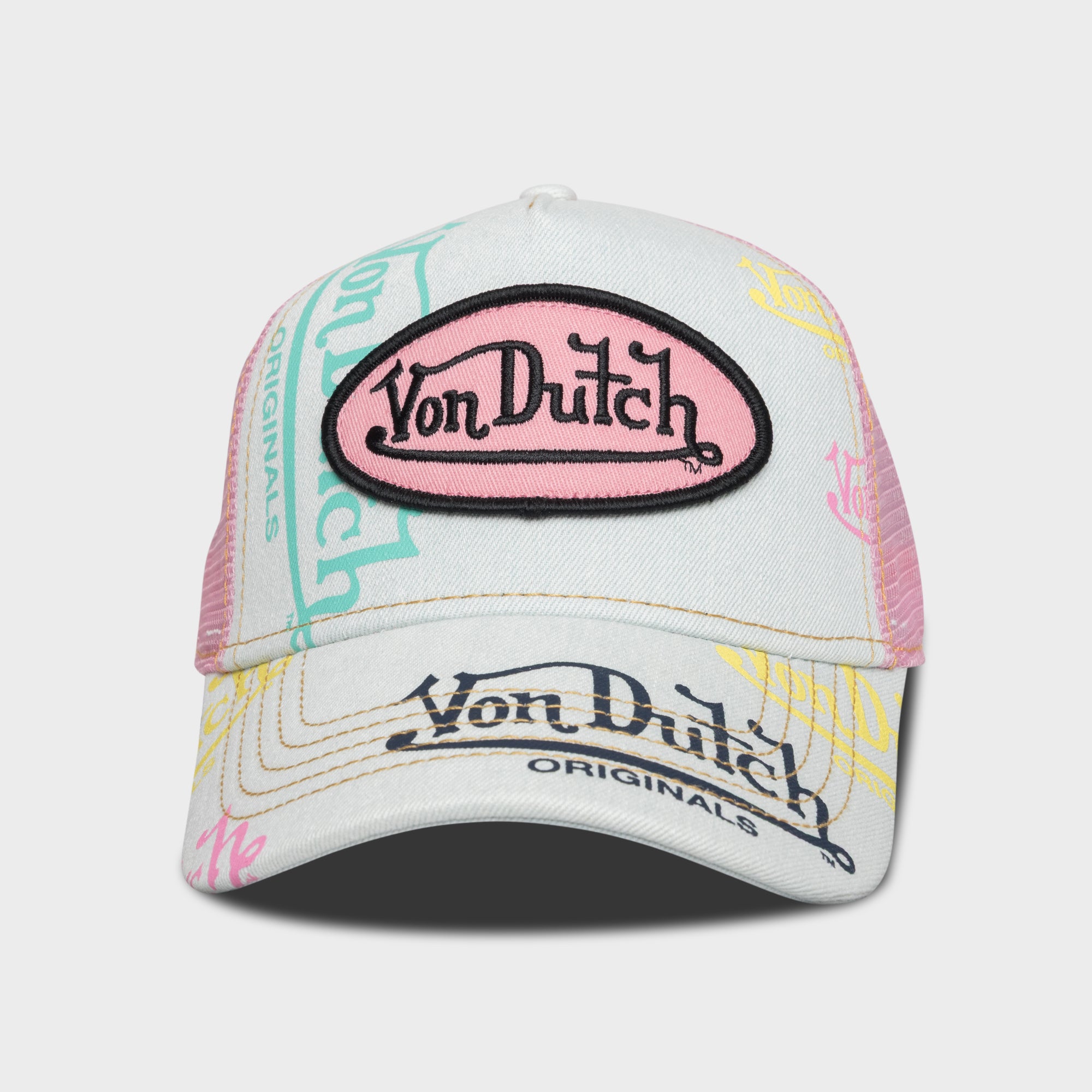 PINK TINT TAGGED TRUCKER