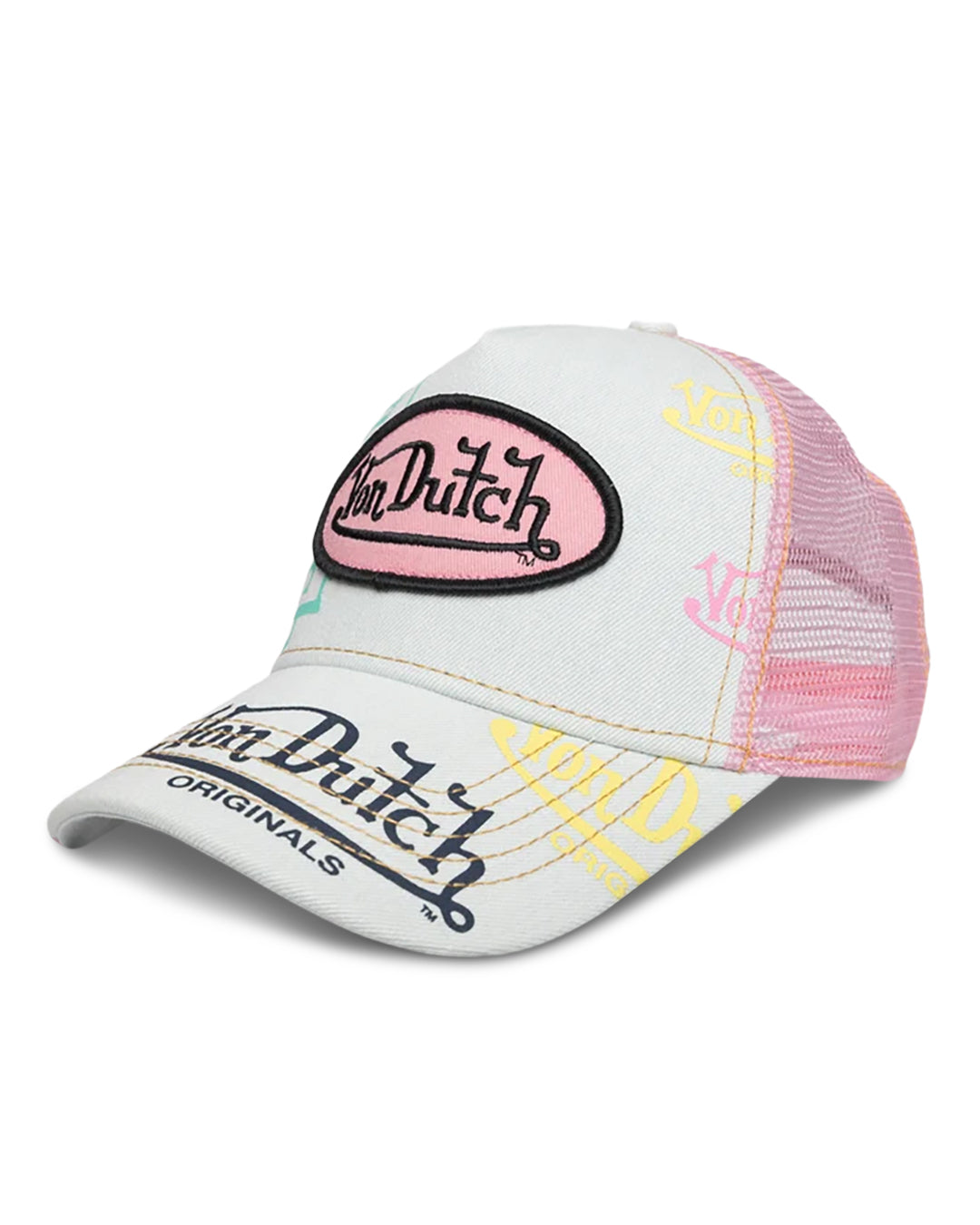 Von Dutch PINK TINT TAGGED TRUCKER HAT