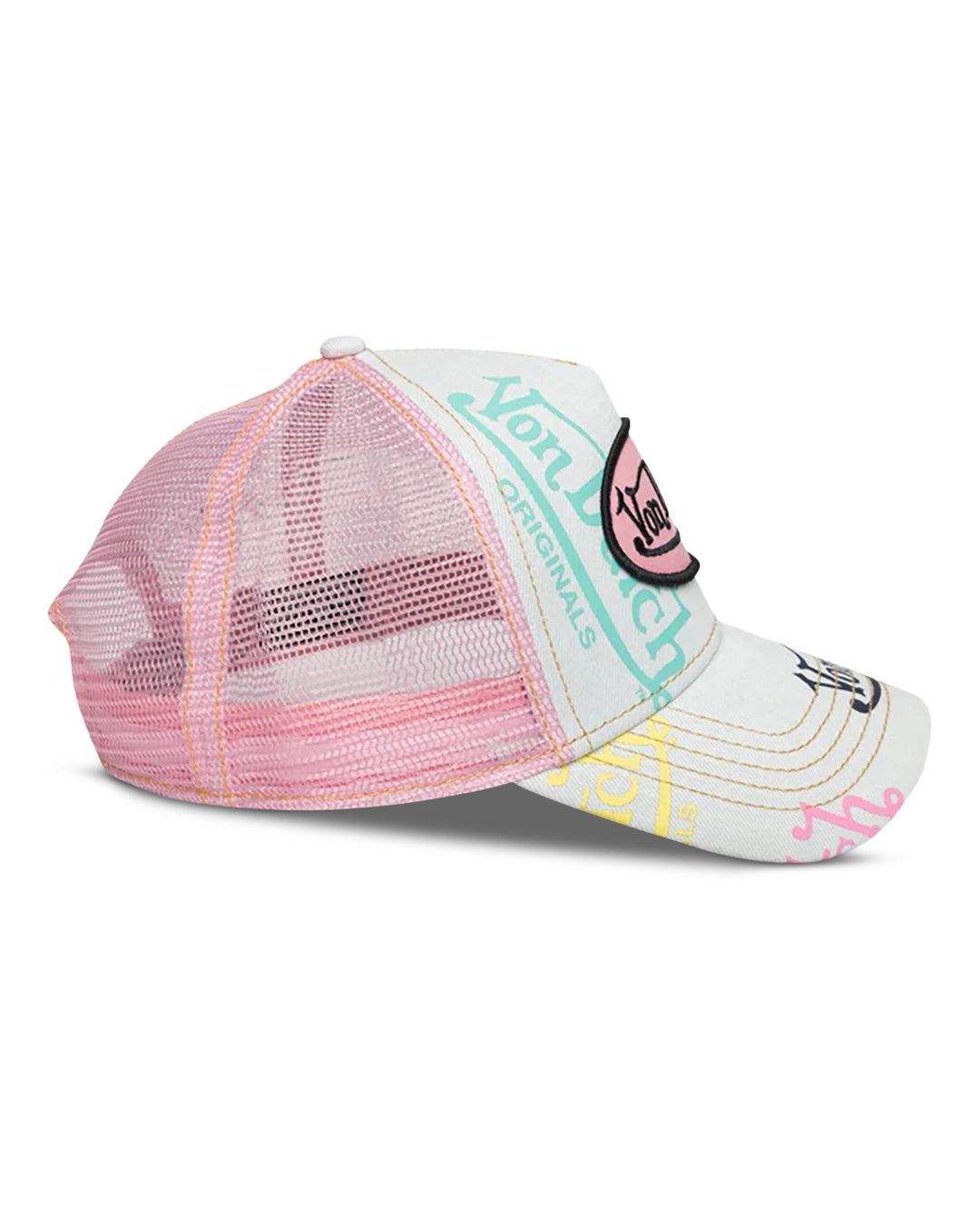 Von Dutch PINK TINT TAGGED TRUCKER HAT