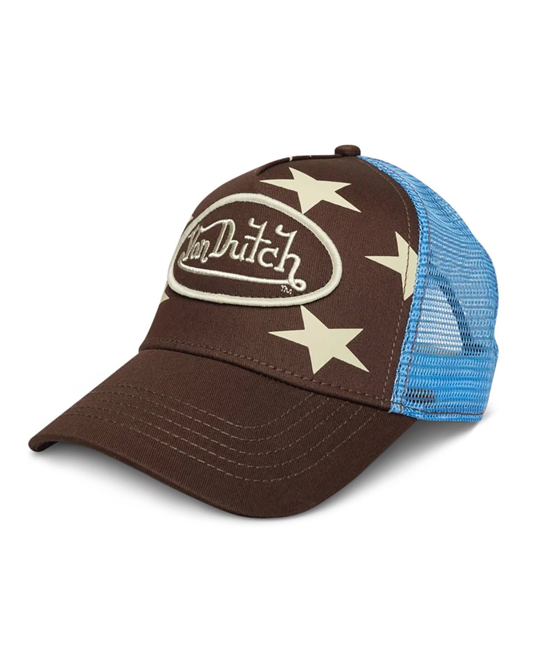 Von Dutch AMERICANA  BLUE AND BROWN TRUCKER HAT