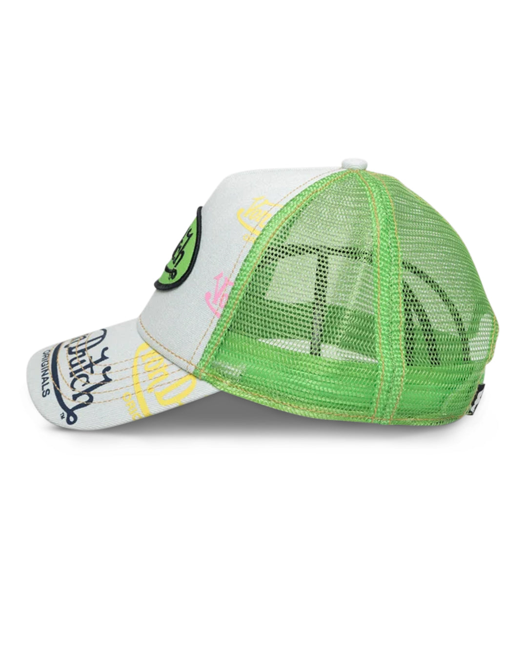 Von Dutch COASTAL BLUE/GREEN TAGGED TRUCKER HAT