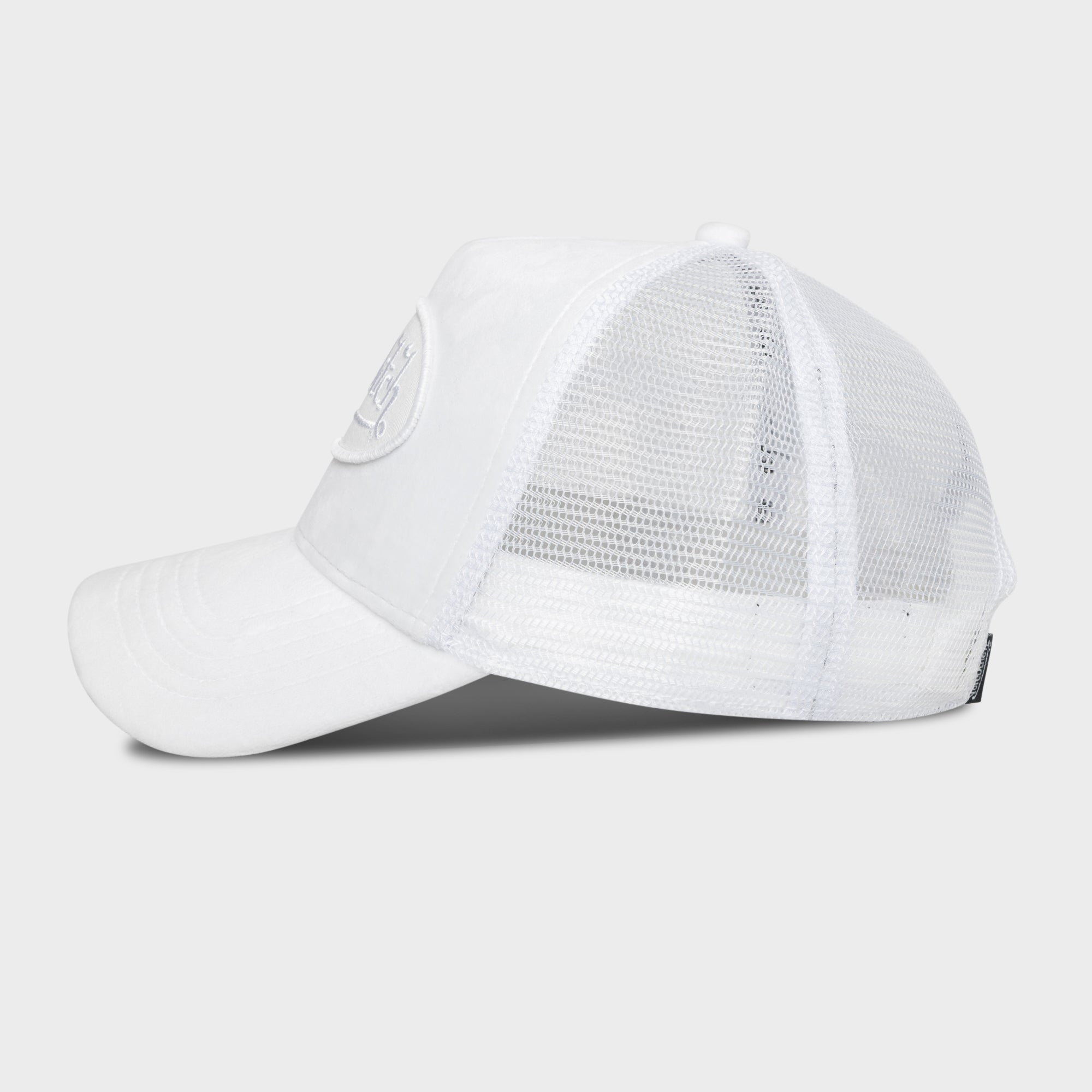 PRISTINE WHITE ON WHITE VELVET TRUCKER
