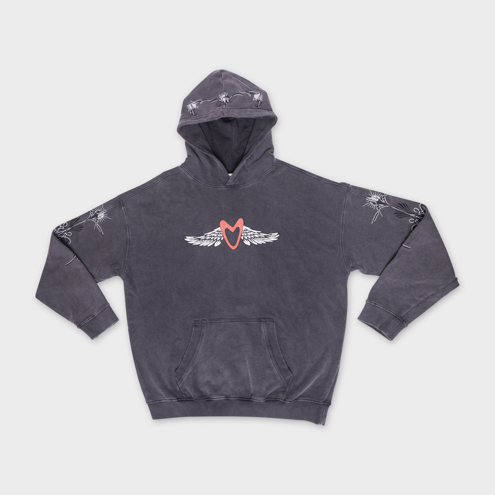 BLACK VINTAGE WASH HOODIE (OVERSIZE)