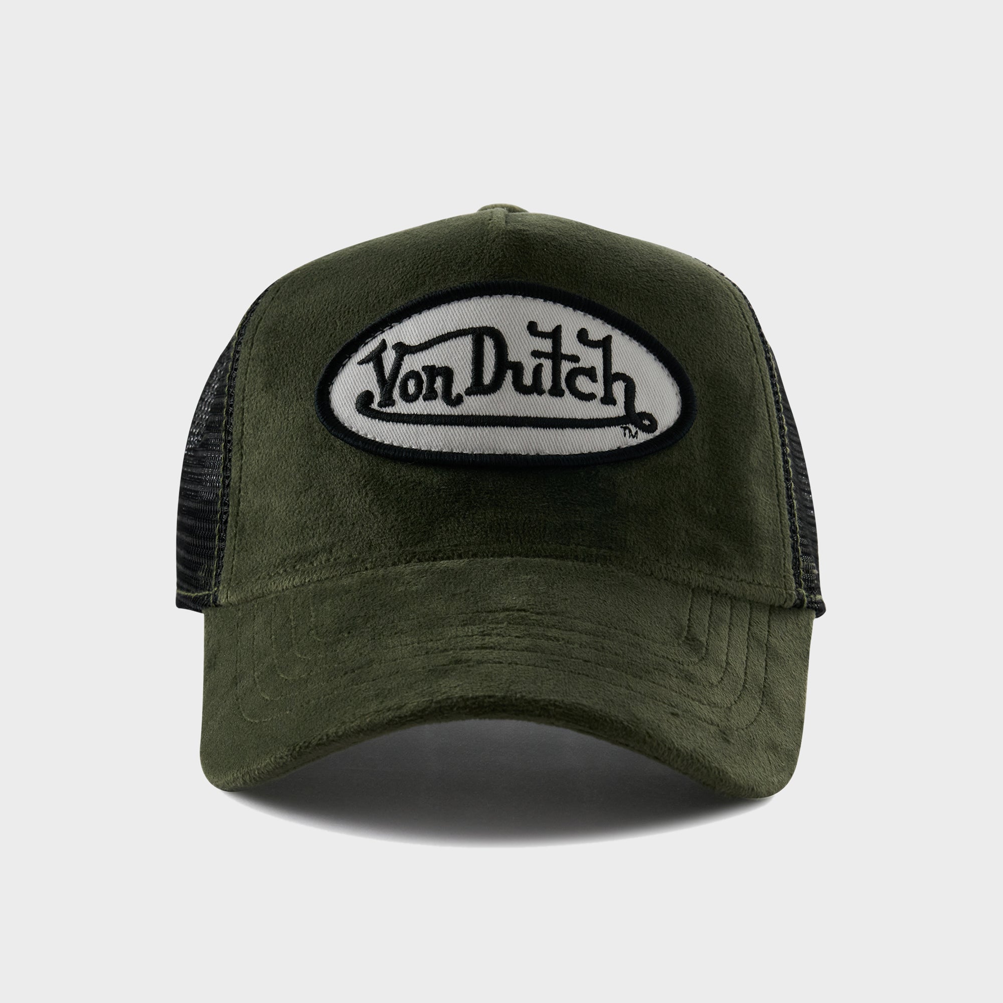VELVET TRUCKER IN OLIVE GREEN