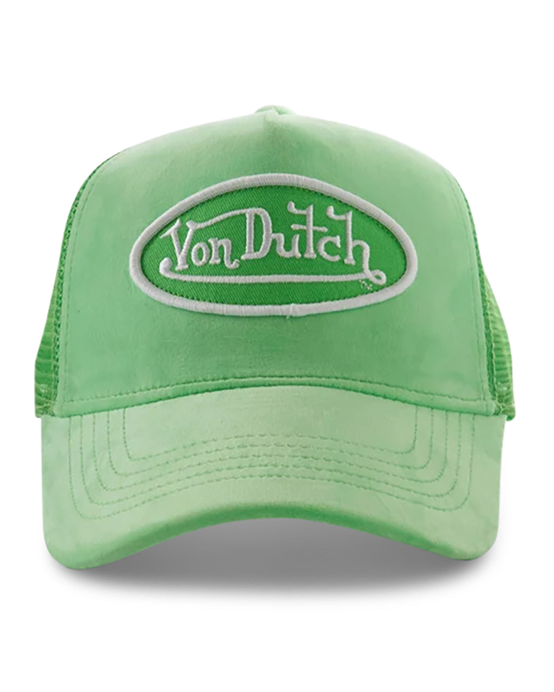 Von Dutch BRIGHT GREEN VELVET TRUCKER HAT