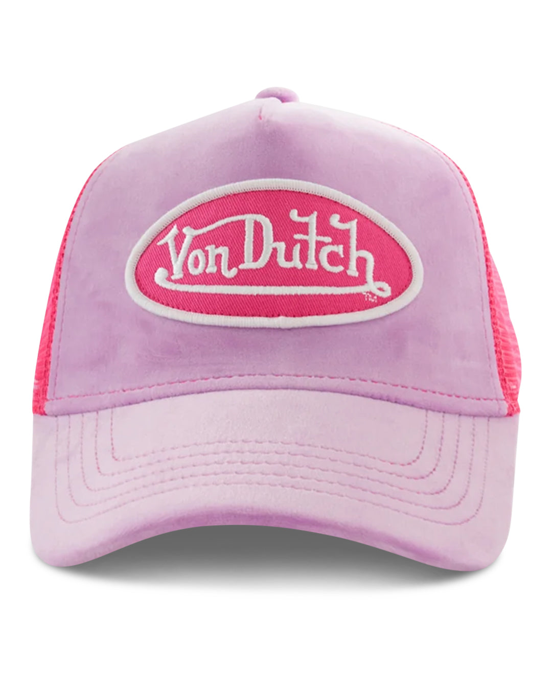 Von Dutch LILAC ICE VELVET TRUCKER HAT