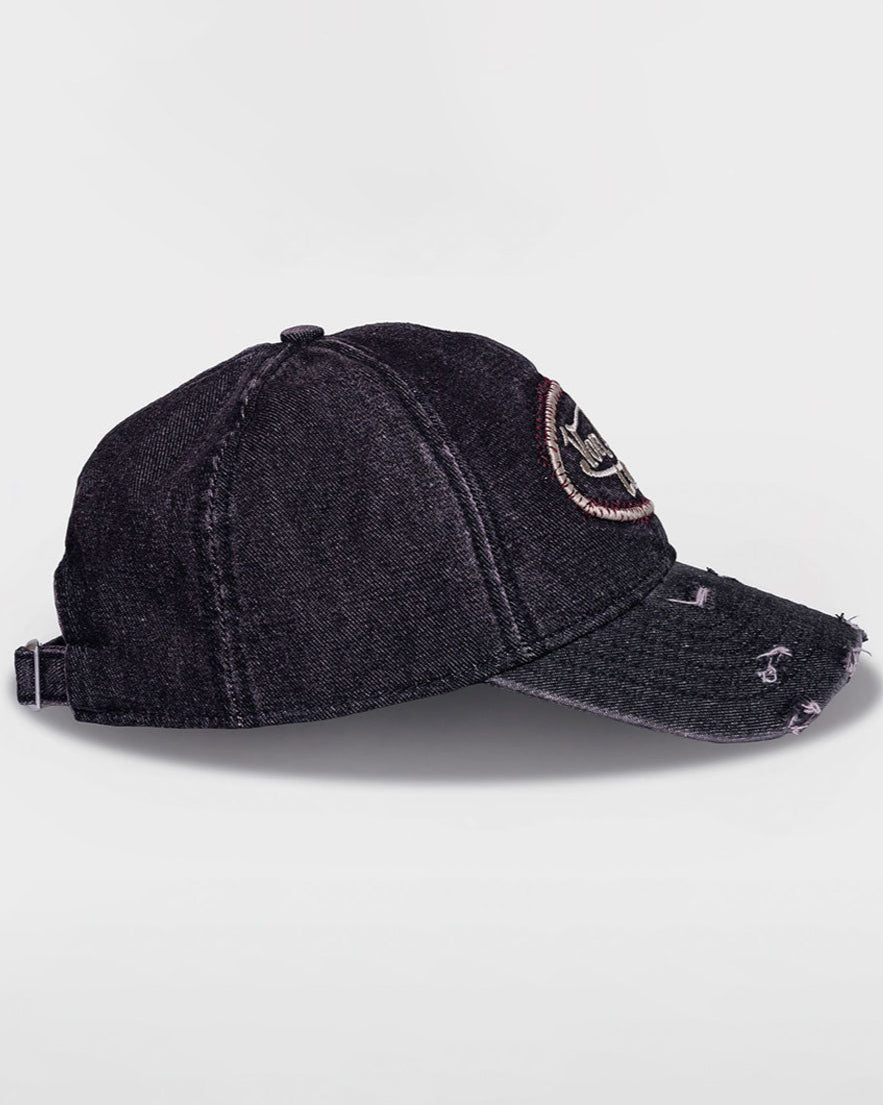 VINTAGE CULTURE X VON DUTCH LOVES DISTRESSED GREY CAP