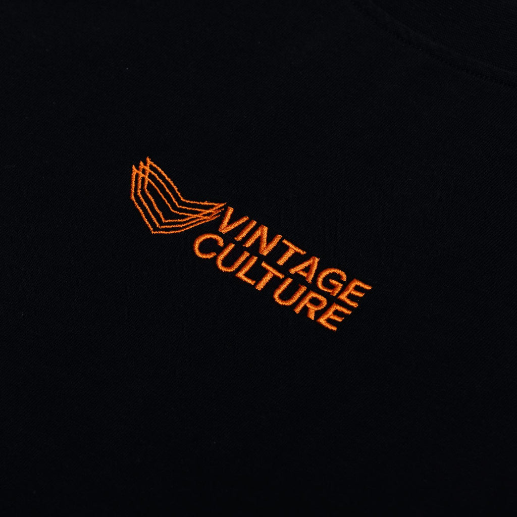 PRE-ORDER VINTAGE CULTURE X VON DUTCH LOVES DISTRESSED BLACK & ORANGE T-SHIRT