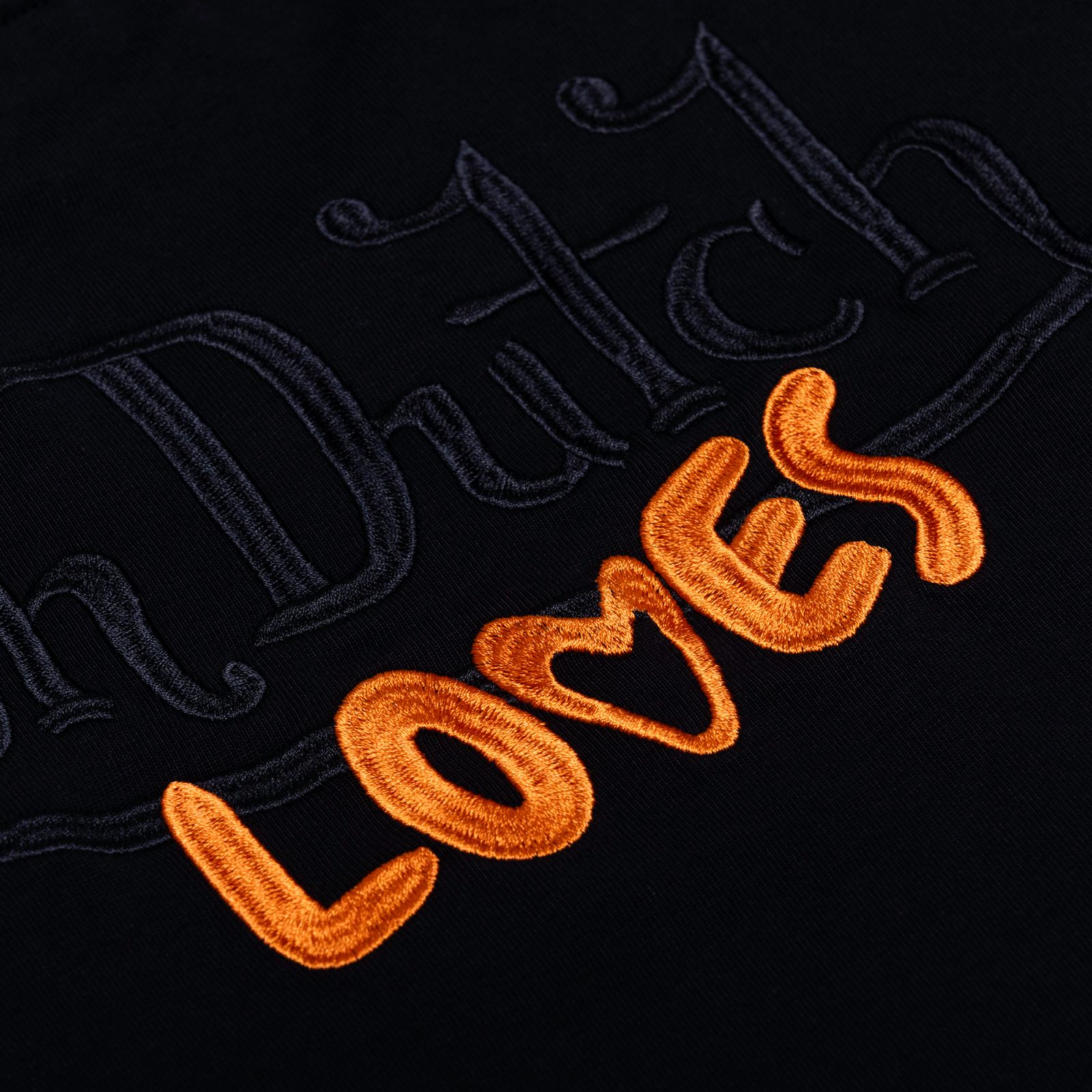 VINTAGE CULTURE X VON DUTCH LOVES DISTRESSED BLACK & ORANGE T-SHIRT